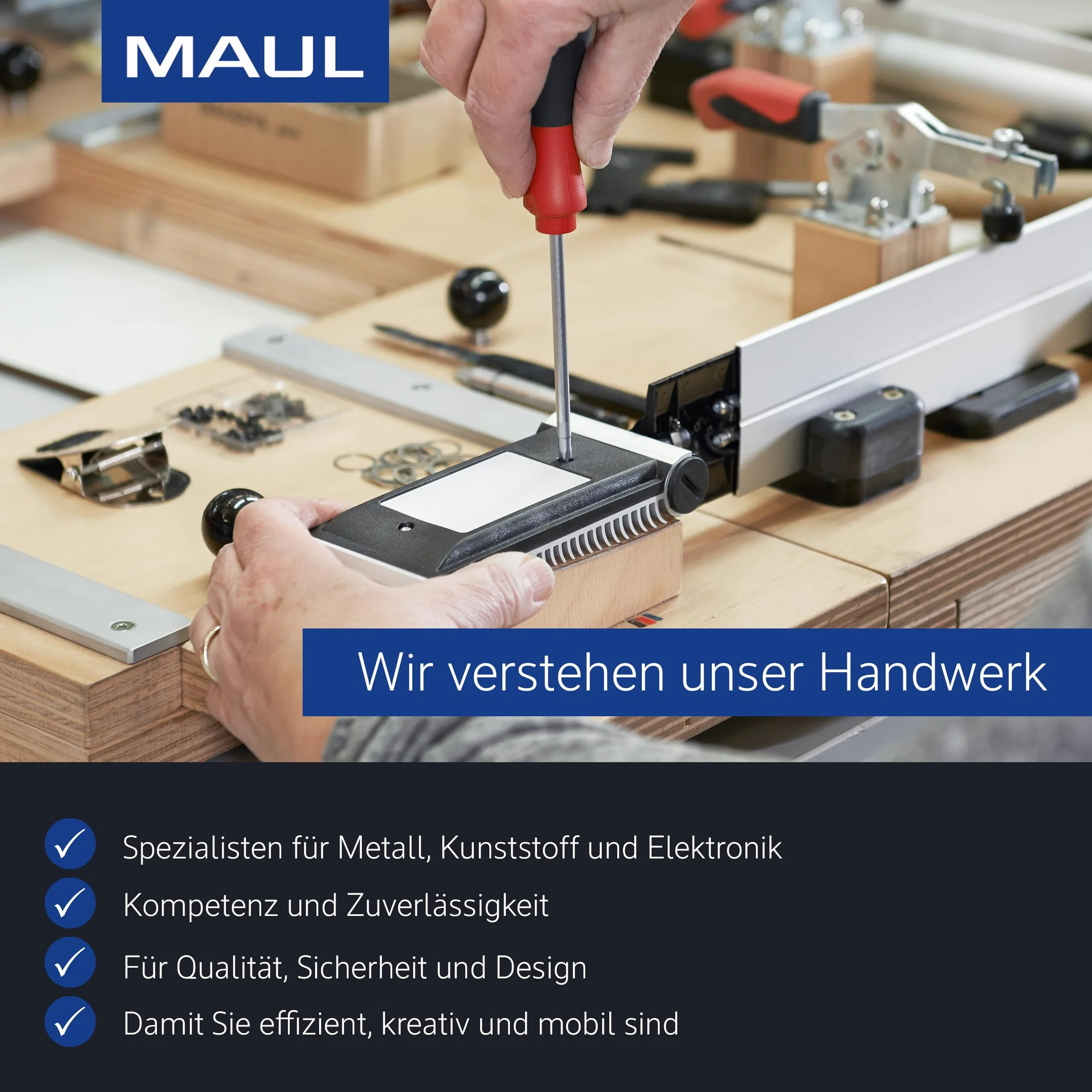 MAUL Listwa Magnetyczna Samoprzylepna 50 x 5 cm z 2 Magnesami na Zdjęcia i Plakaty