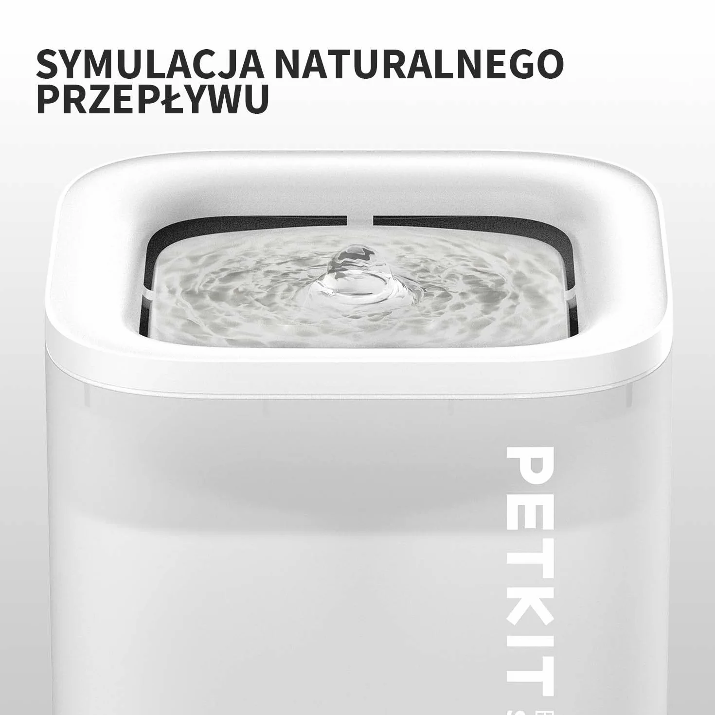 Petkit EVERSWEET Fontanna dla Kota i Psa, Bezprzewodowa Pompa Wodna, 1,85L, Inteligentne Światło LED, 25db Niezwykle Cichy