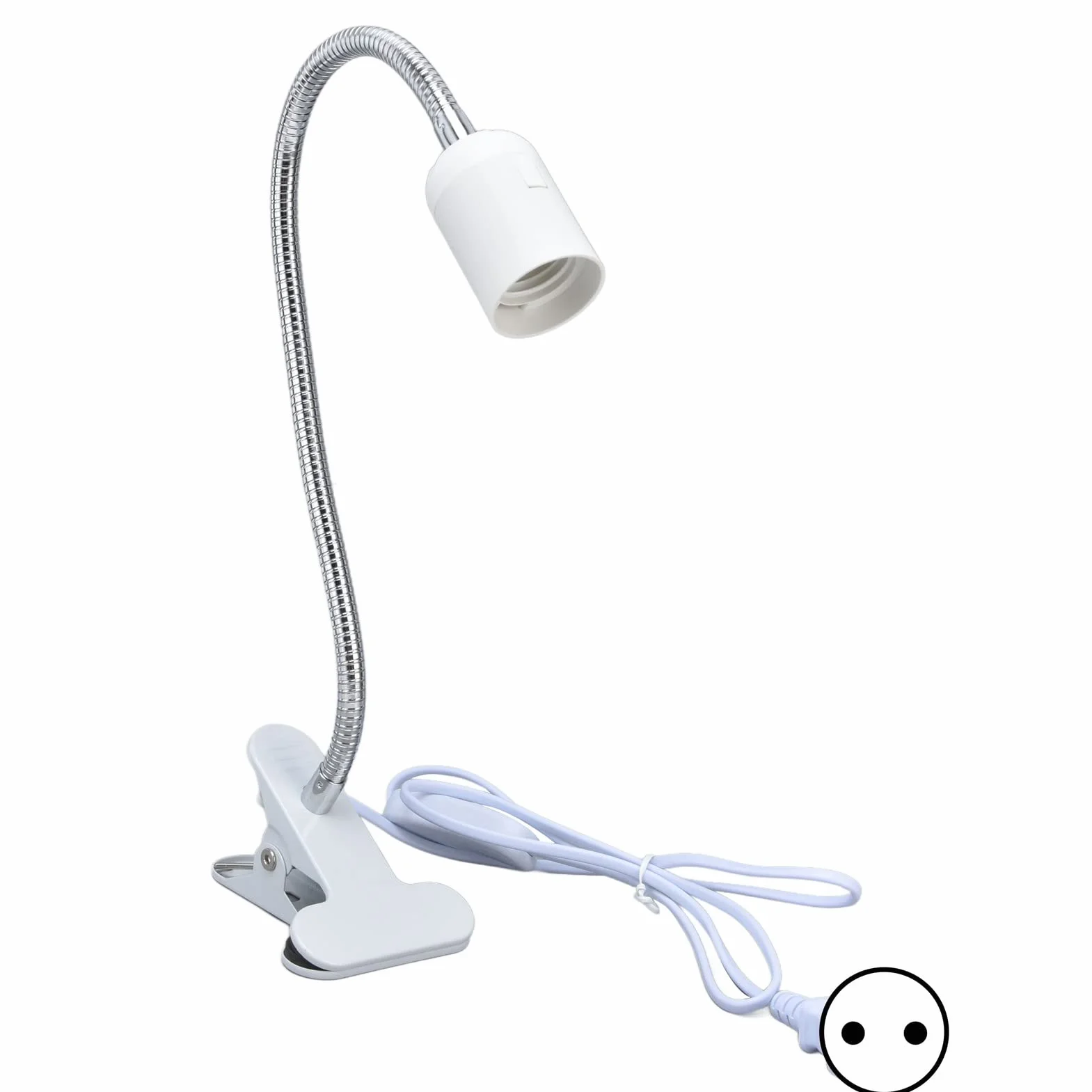 Oprawka do Książki, Oprawy Oświetleniowe LED E27/E26 z Gęsią Szyją i Zaciskiem Mini Lampka na Biurko Przenośna Gęsia Szyja do ż na Zewnątrz, Oświetlenie Biurowe(EU)