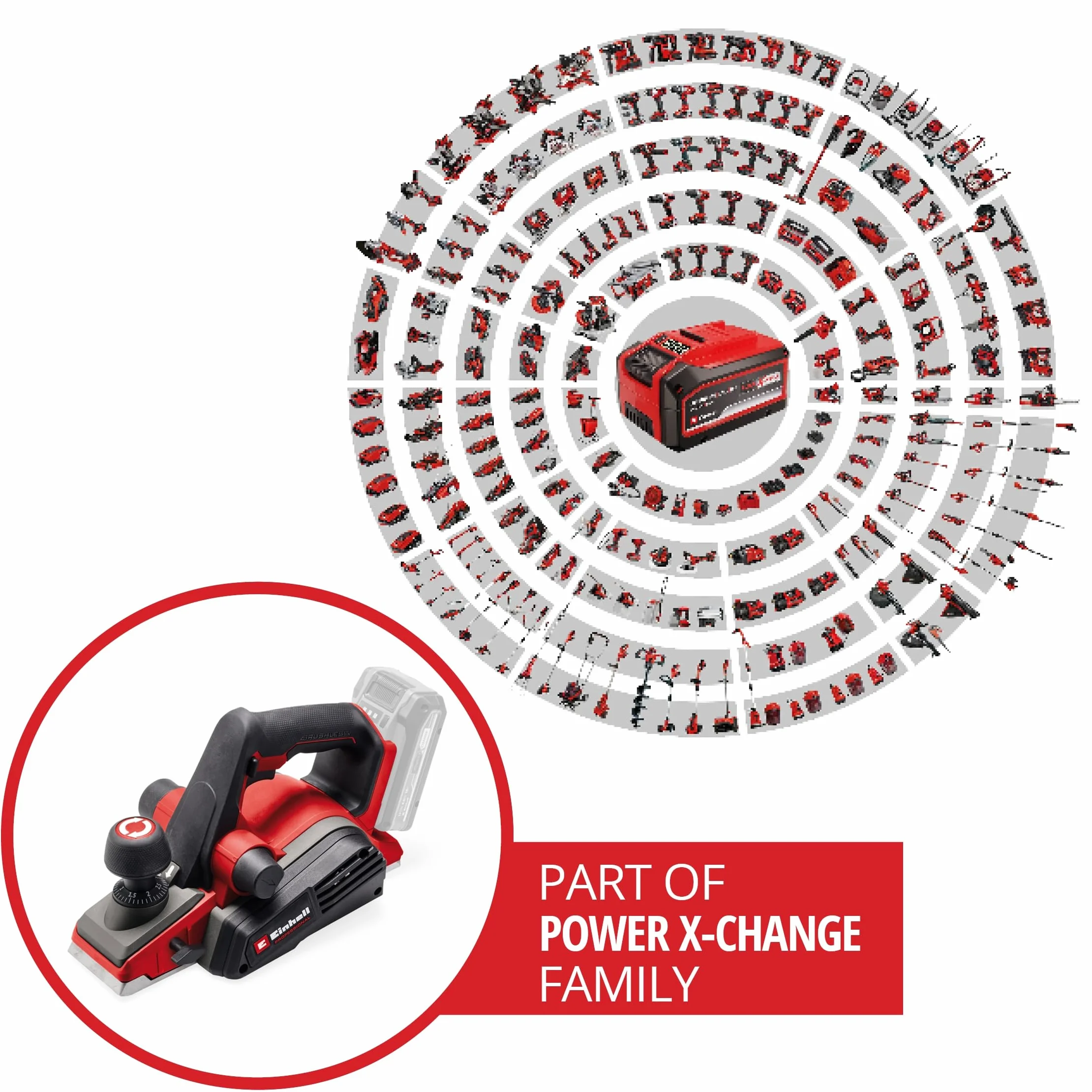 Einhell Profesjonalna przenośna strugarka akumulatorowa TP-PL 18/3 Li BL-Solo Power X-Change (18 V, bez węgla, szerokość 82 mm, maksymalna głębokość przejścia 3 mm, wał do żelaza, podkładka do
