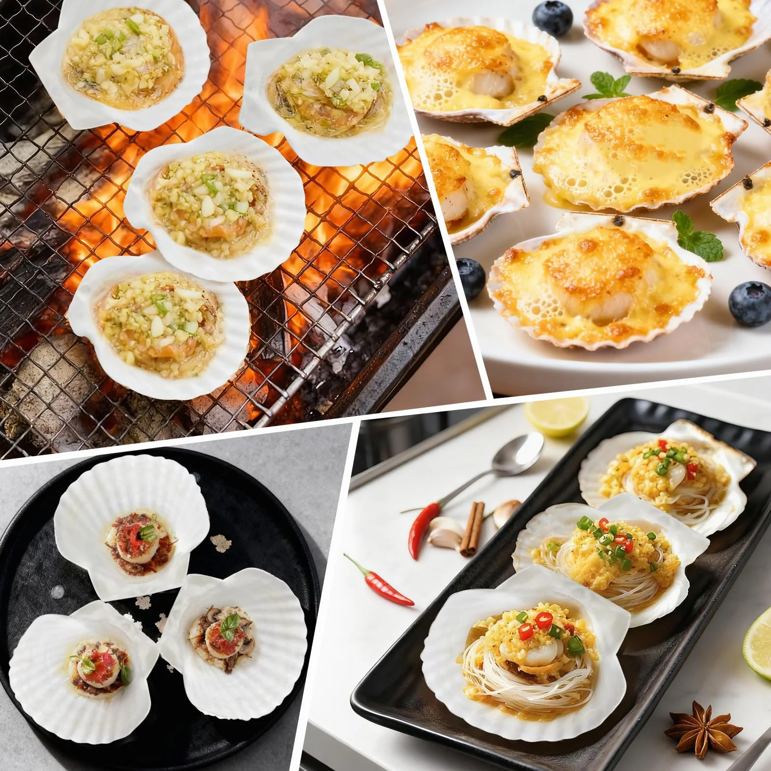 HeYuex 20 sztuk białych muszelek, naturalne muszle, zestaw do malowania muszli dla dzieci, dekoracja do majsterkowania, dekoracja na wesele, dekoracja kuchenna, dekoracja akwarium, urodziny dziecka (5