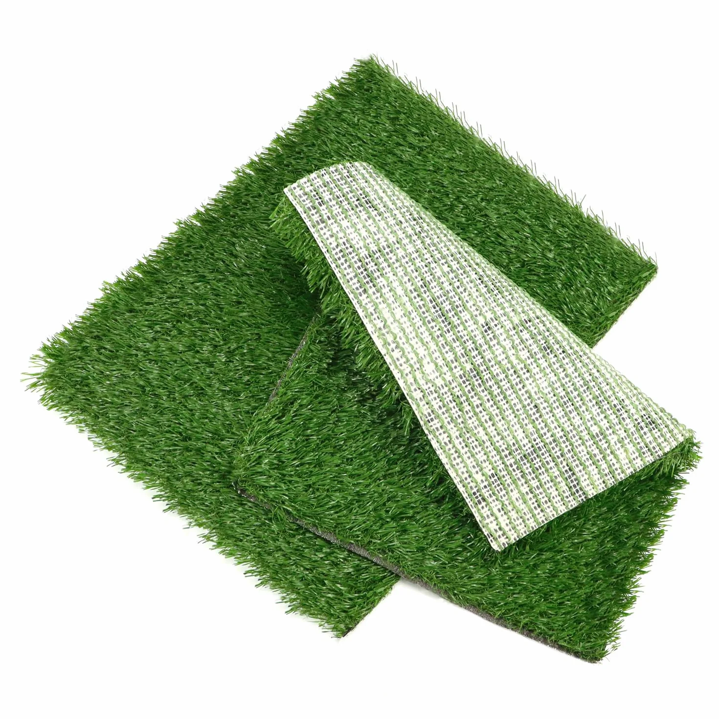 QWORK® Zestaw 2 sztuk maty do toalety dla psów ze sztucznej trawy Maty do toalety dla szczeniąt dla psów, trawa zastępująca toaletę dla psa 51 x 63 cm