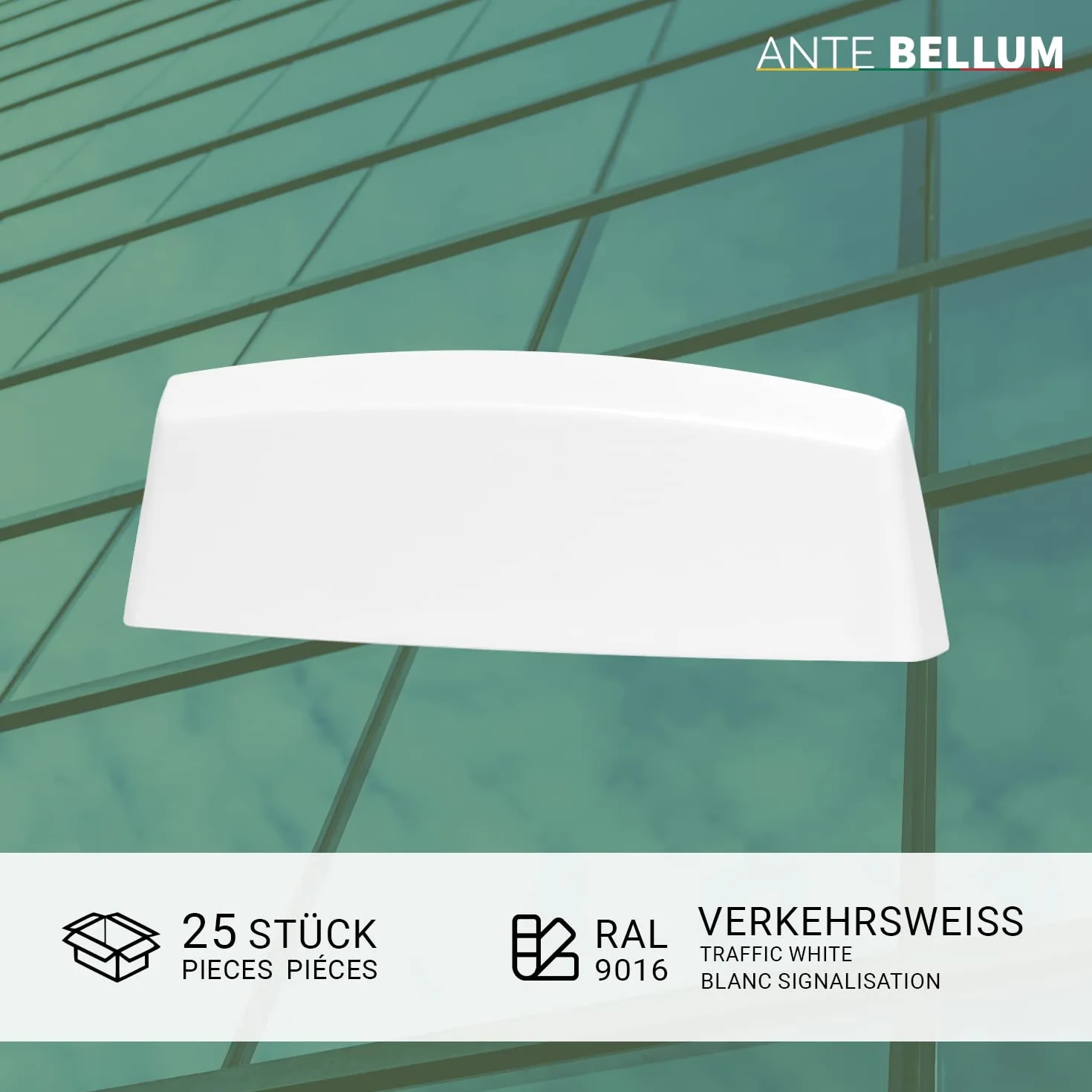 Ante bellum Window vent caps, 45 mm, 25 pieces, caps for drainage holes - prevents water damage to windows (RAL9016)