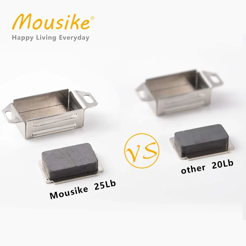 Mousike Magnesy do szafek 15 kg ze stali nierdzewnej magnetyczny zaczep do drzwi