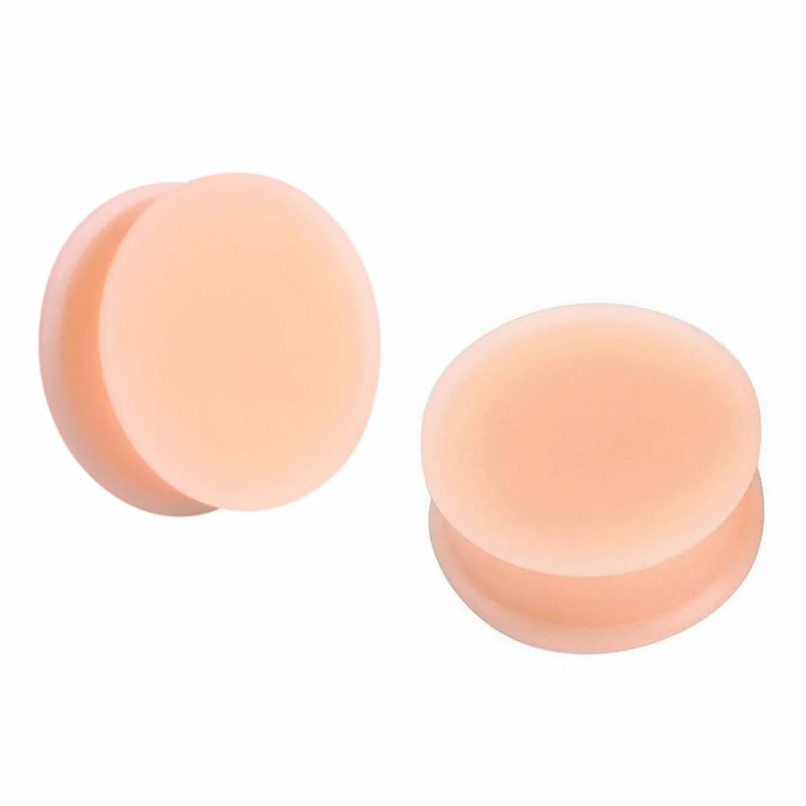 2 szt. silikonowe zatyczki do uszu o cielistym odcieniu skóry piercing biżuteria 8 g (3 mm), styl
