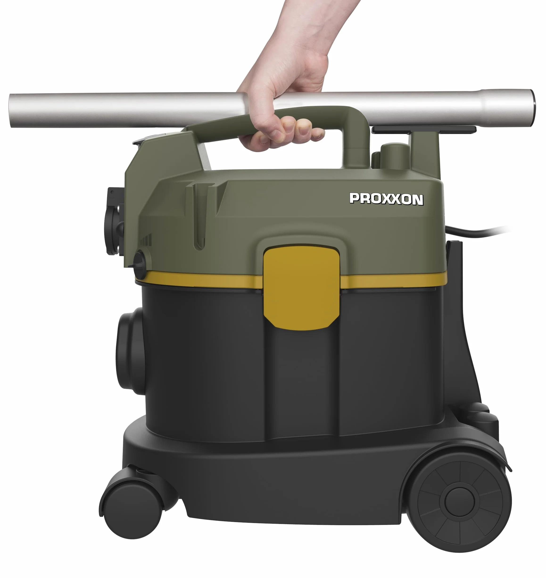 Proxxon Automatyczny odkurzacz warsztatowy WSA (230 V, 50/60 Hz, moc 700 W, do elektronarzędzi do 1800 W, waga 4,3 kg, pojemność pojemnika 11 l, odkurzacz przemysłowy)