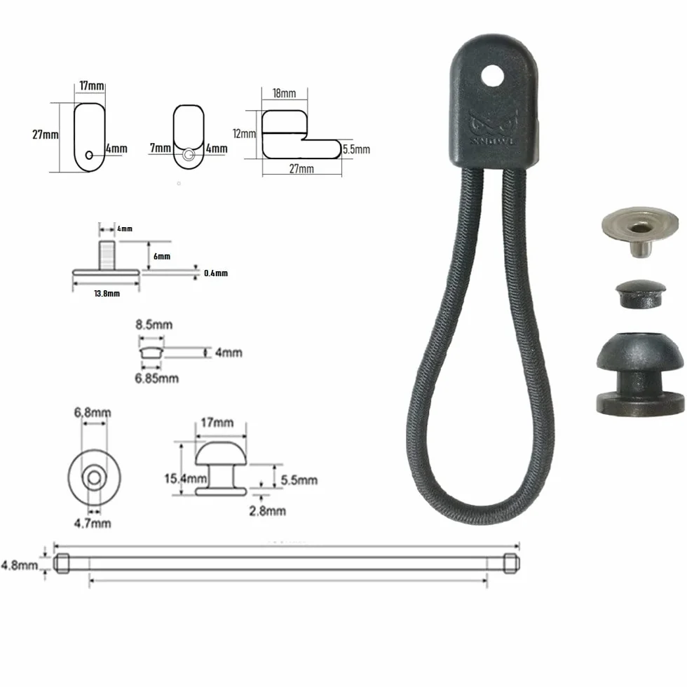 10 zestawów Stayput Shock Cord Loop Bungee Clip Pull Tie Down Tarp Canvas Pokrętła do Marine Truck Car RV Boat Covers