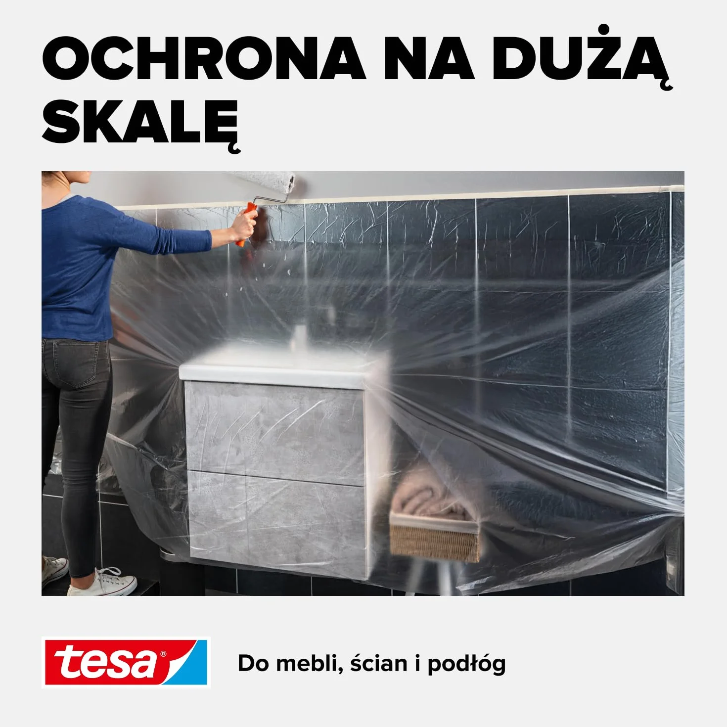 tesa Easy Cover UNIVERSAL folia malarska 2w1 17m x 2,60m