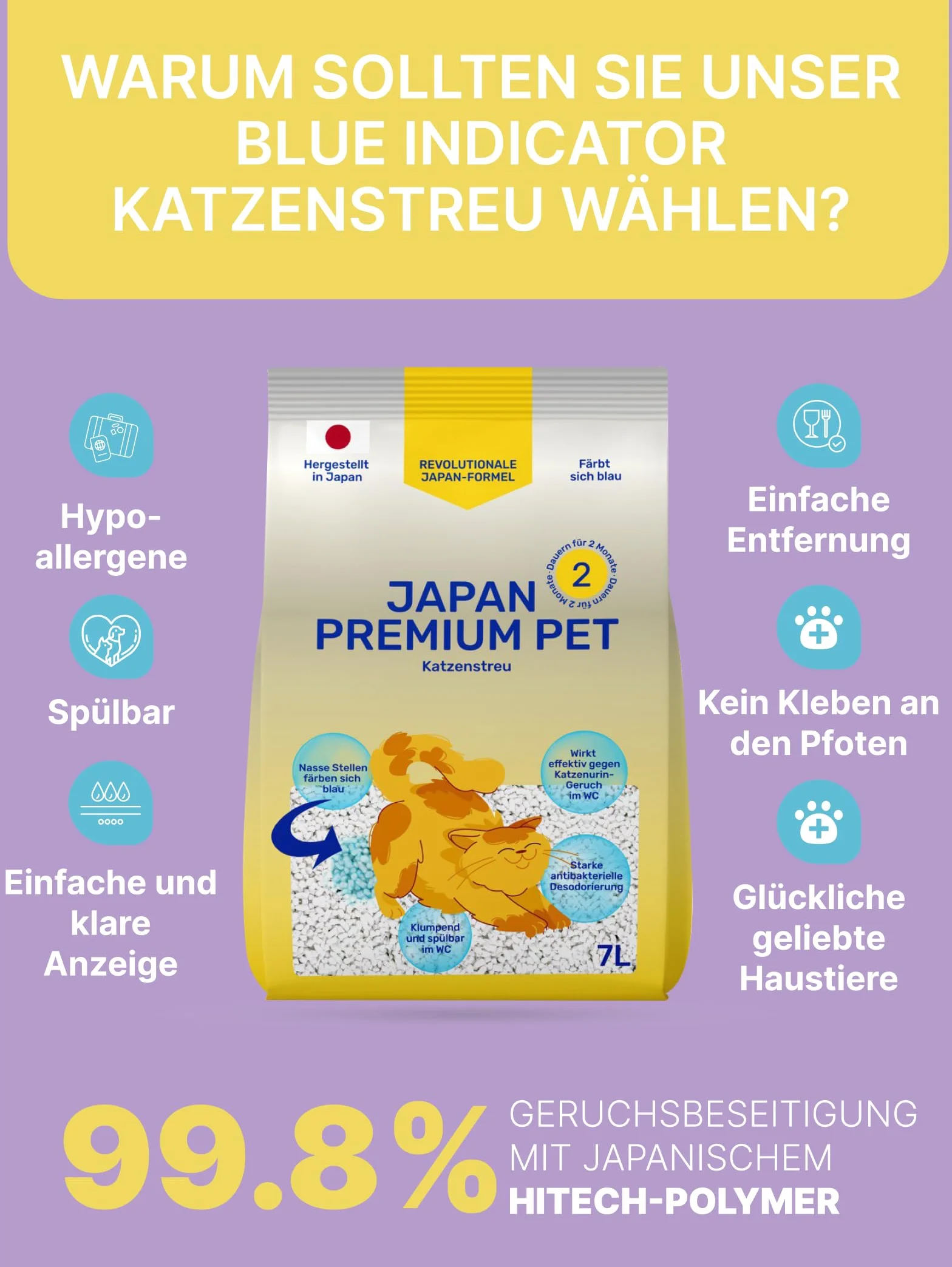 Żwirek dla kota, Zbrylający się żwirek dla kota, Spłukiwany żwirek dla kota, Żwirek dla kociąt, Naturalny żwirek dla kota, Kontrola zapachu Żwirek dla kotów, 7 litrów.