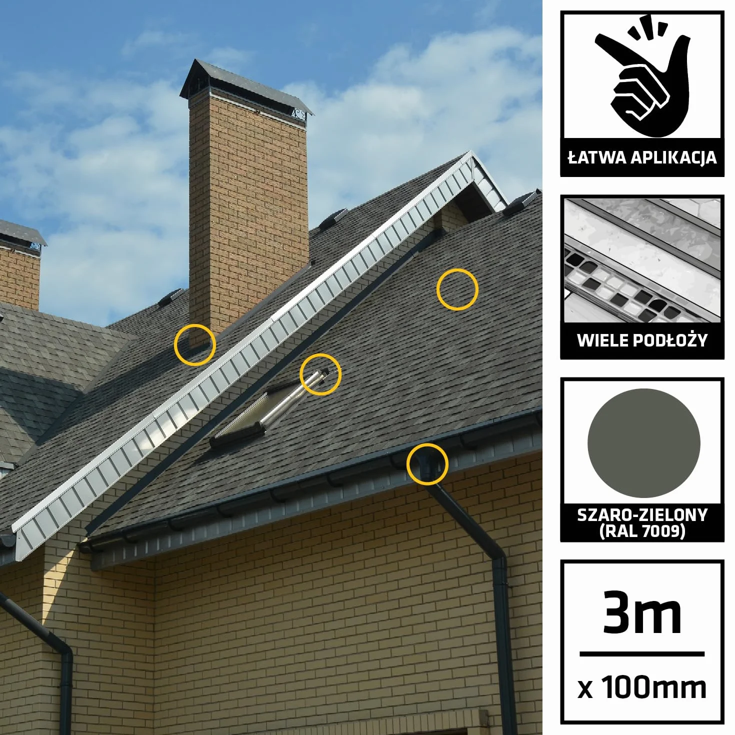Sika MultiSeal szara taśma uszczelniająca bitumiczna samoprzylepna 3 m x 100 mm odporna na UV