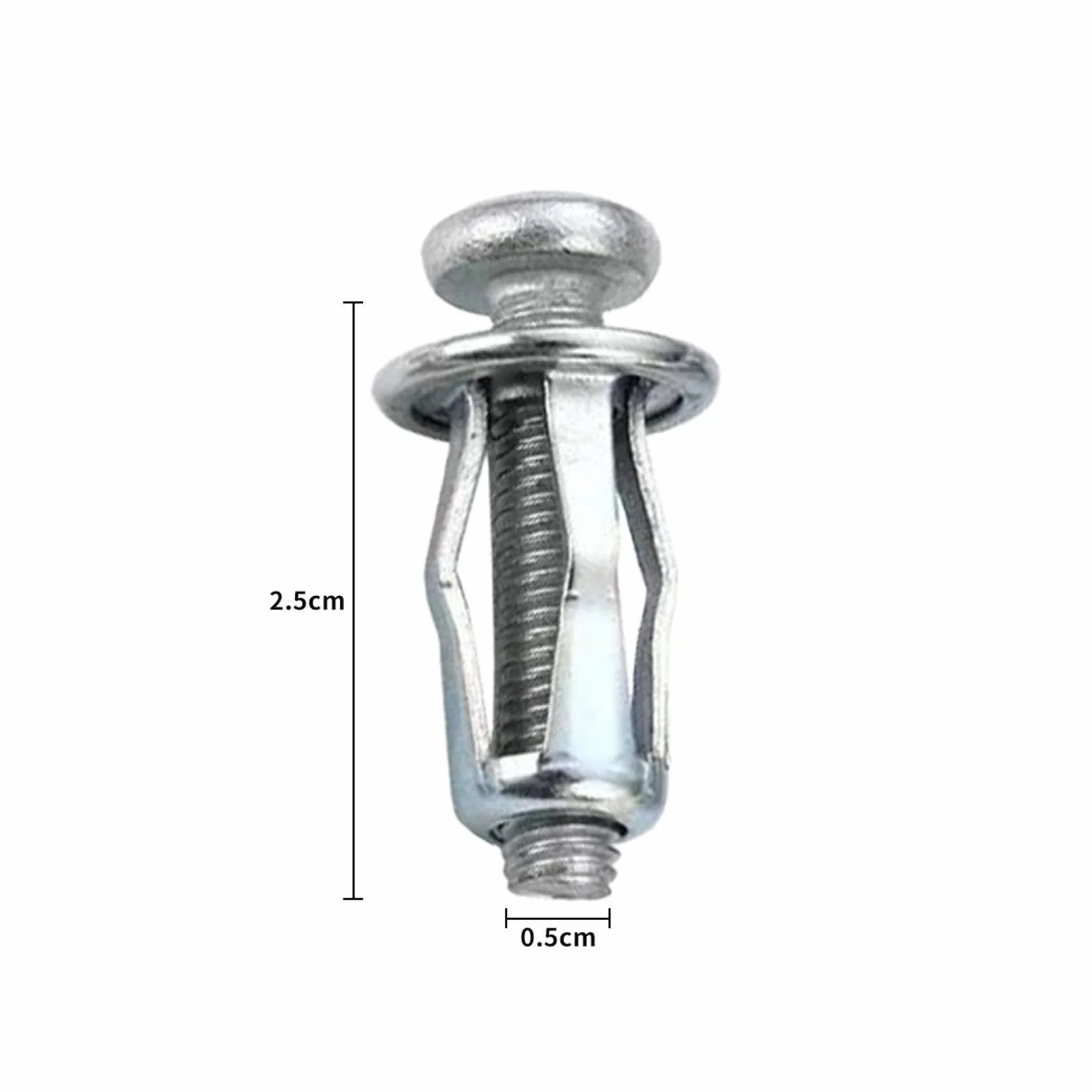 4 szt. M5 M6 zestaw nitonakrętek płatkowych zestaw blokujący kotwica czarny stalowy nit pusty zacisk płyta mocująca nakrętka metalowy zacisk do śrub (Color : M5x25-4pcs)