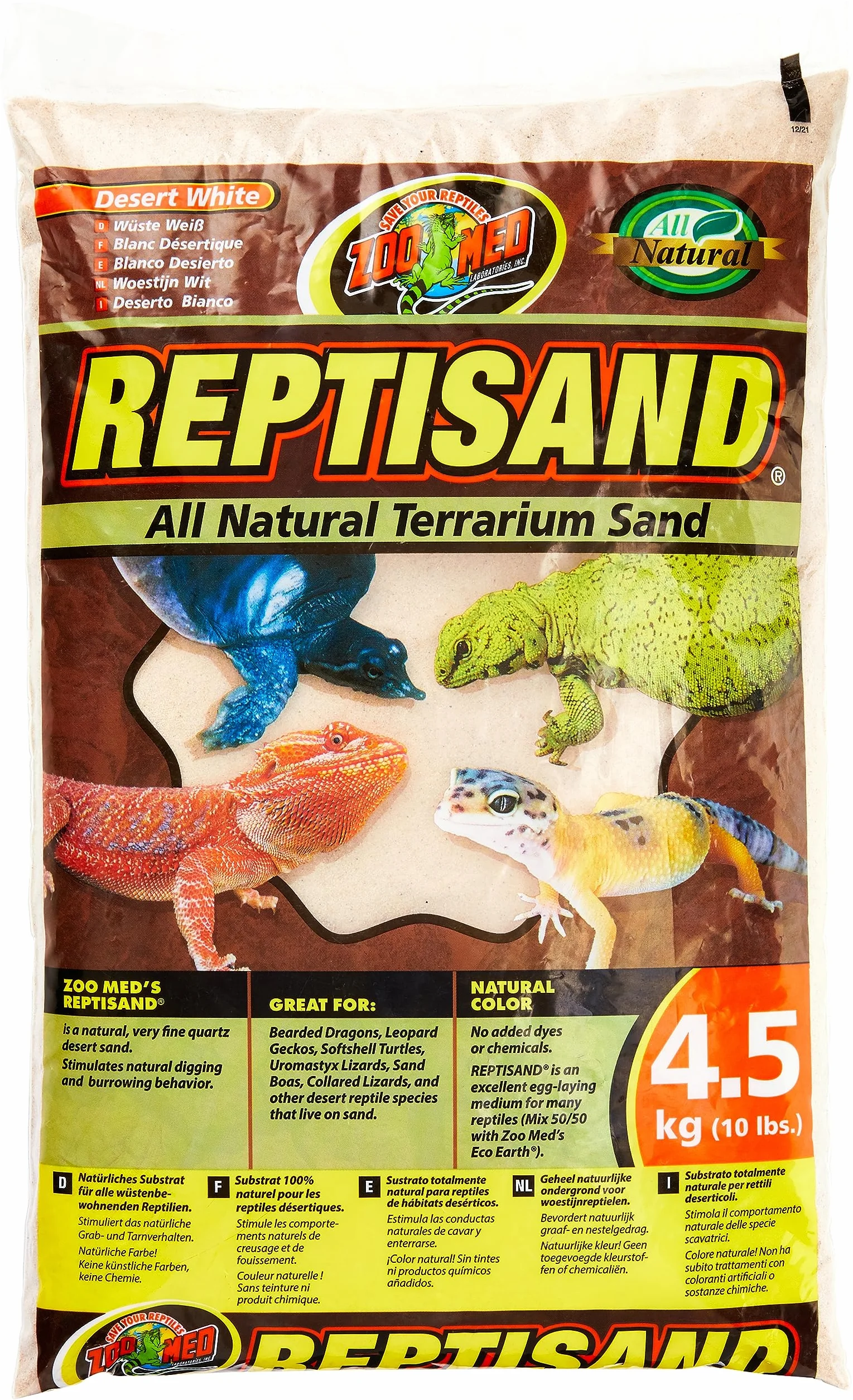 Zoo Med Reptisand Piasek Pustynny dla Gadów, Wielokolorowy, 4.5 kg