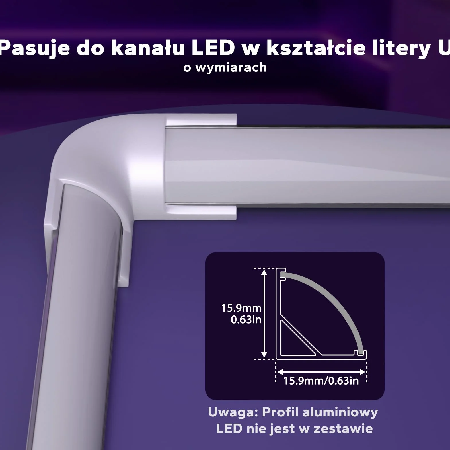 HOMMAND Łączniki narożne 90 stopni 10 szt. do profilu LED aluminiowego