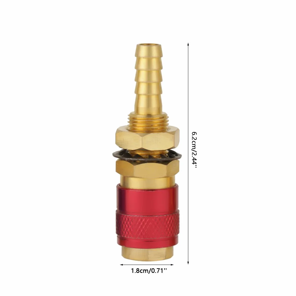 Adapter gazowy 8mm chłodzony wodą do palnika TIG 2 sztuki