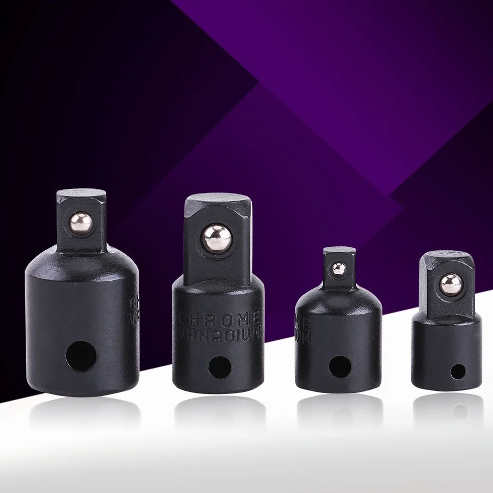 Steckdosen Reduzierer Set, 4-teilige Steckdosen Schraubendreher Konverter Set 1/2 ", 3/8", 1/4 "Steckschlüsseladapter Stecker auf Buchse 1/2" (M) - 3/8 "(F), 3/8" (M) - 1/4 "(F)