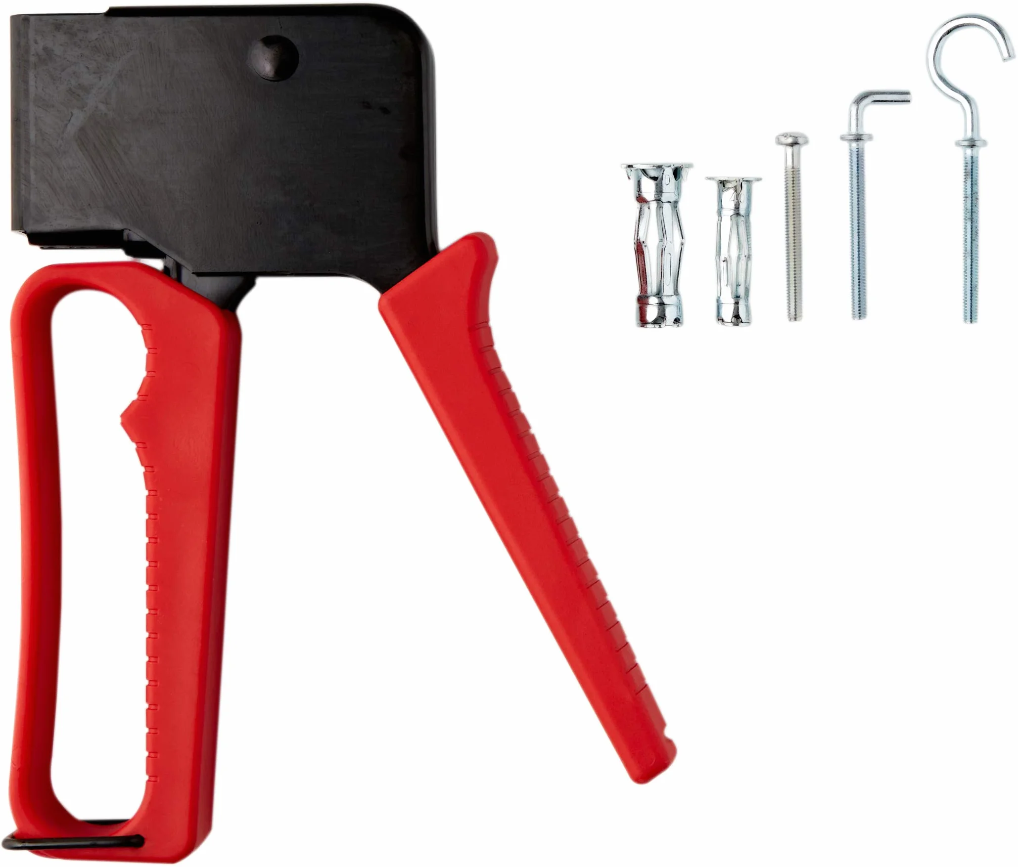 MOLLY Zestaw 20 kołków mocujących – 10 kołków rozporowych 4 x 33 mm i 10 kołków 5 x 36 mm + szczypce montażowe szare 27 sztuk M71925-XJ