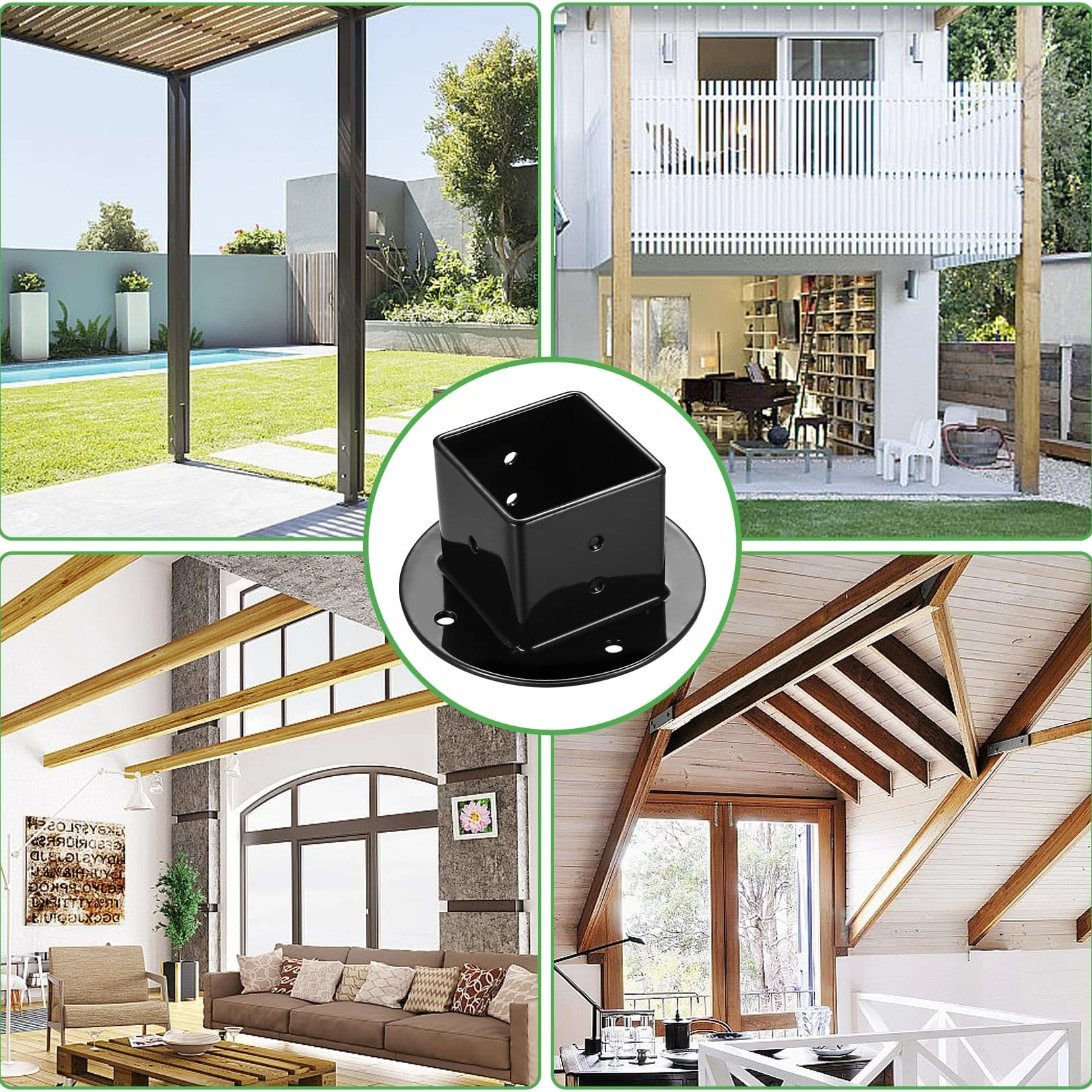 Montaż Base Podstawa Deck 50x50mm Uchwyty do Słupków Kwadratowych