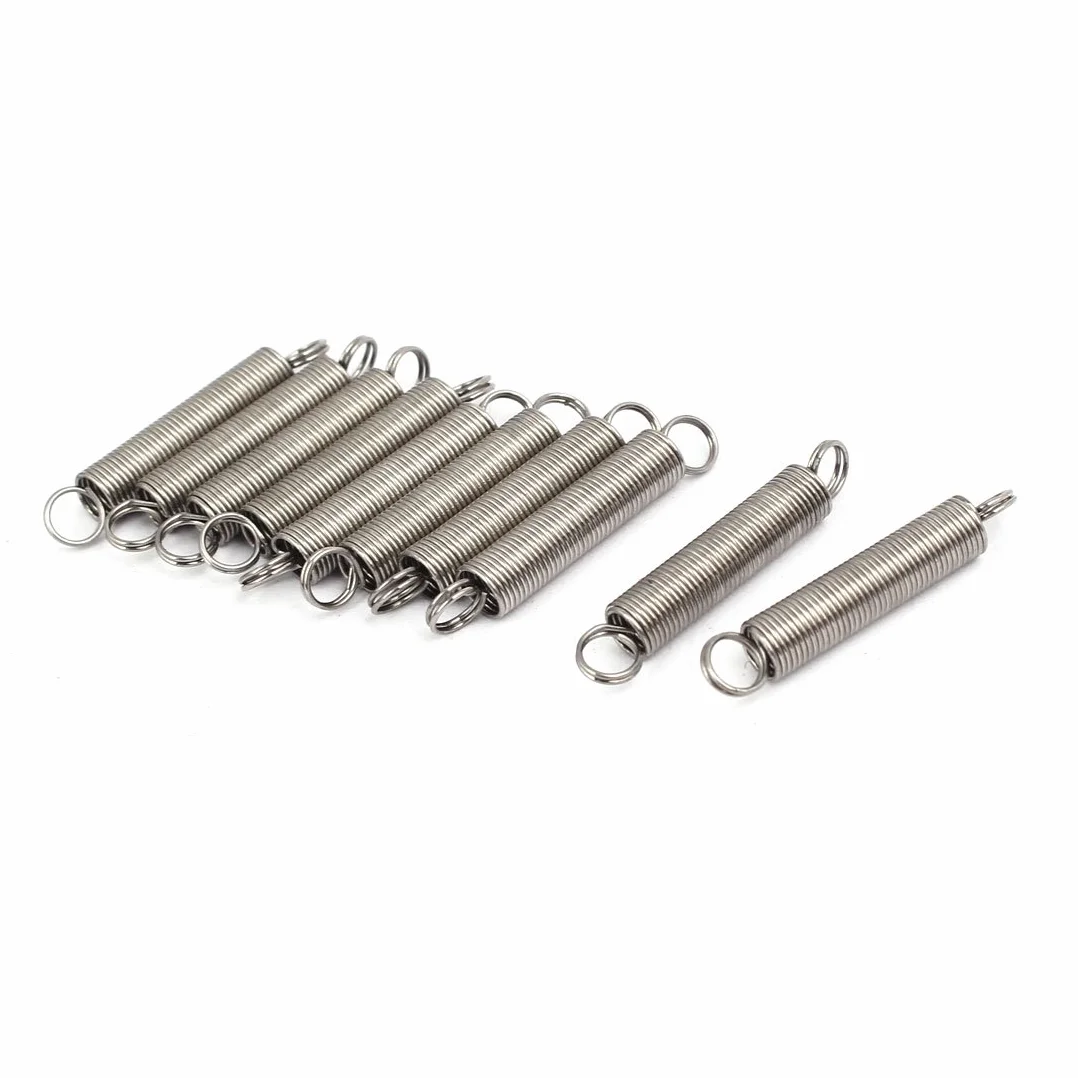 Aexit 0.5mmx5mmx30mm 304 Sprężyny naciągowe ze stali nierdzewnej w kolorze srebrnym 10szt(0.5mm x 5mm x 30mm acier inoxydable 304 Ressorts Ton Argent 10pcs