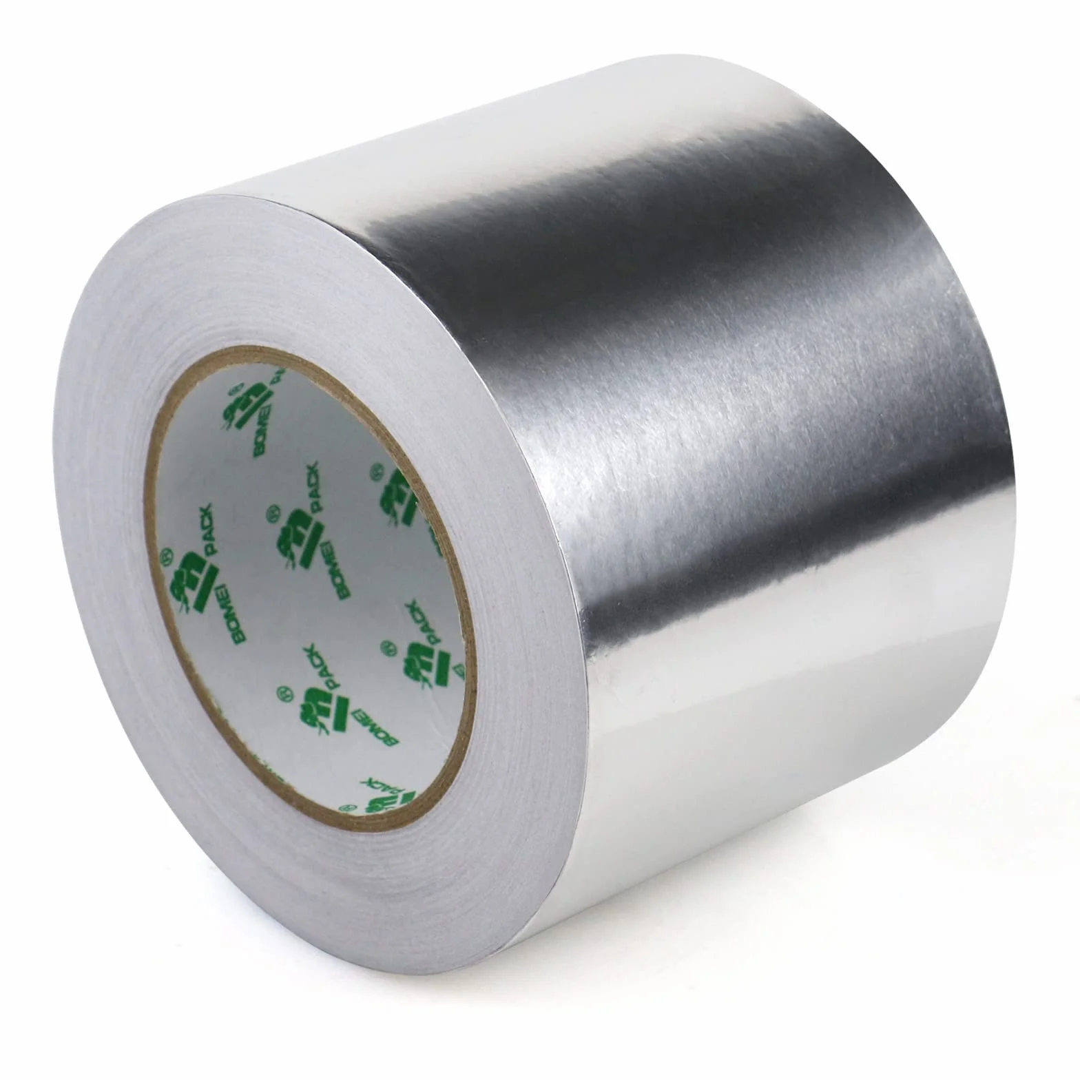 BOMEI PACK Aluminiowa taśma klejąca 100 mm x 50 m, samoprzylepna taśma aluminiowa, wodoodporna i odporna na wysokie temperatury taśma do uszczelniania, naprawy i izolacji