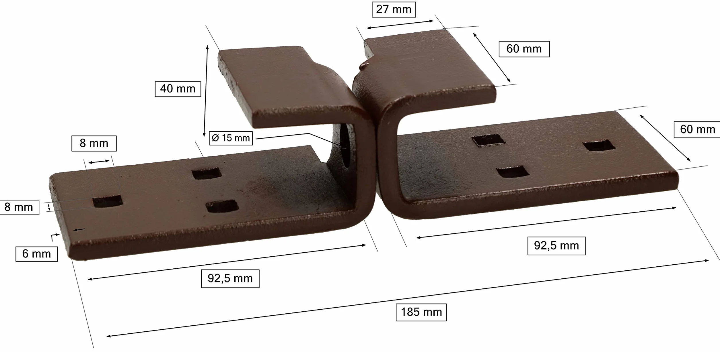 KOTARBAU® Zamknięcie zabezpieczające 60 x 90 mm z kłódką