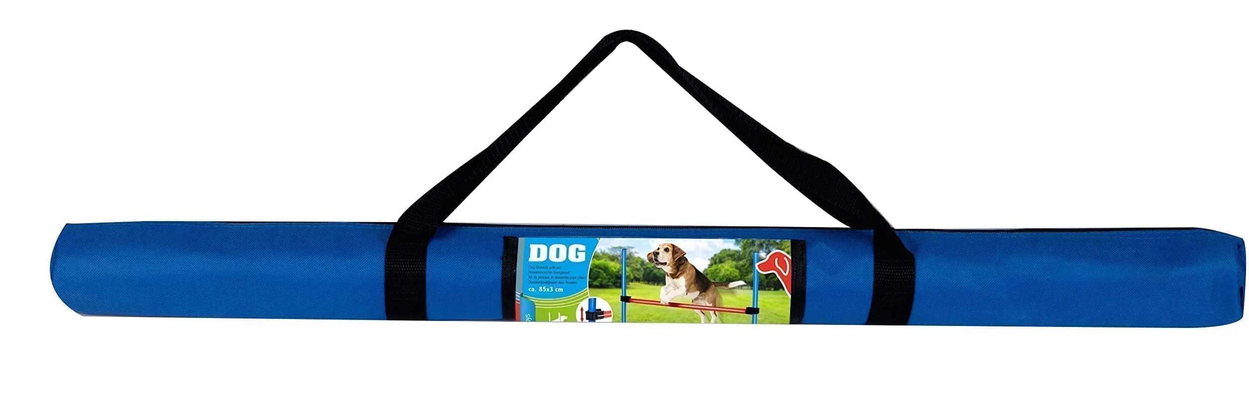 maxxpro Agility Spring Stick - zestaw Agility dla psów - 85 x 3 cm - tworzywo sztuczne - niebieski/czerwony