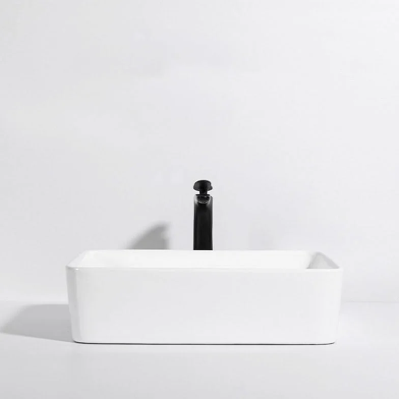 Umywalka nablatowa ceramiczna stawiana biała na blat loft nowoczesna 49x38x14 cm stylowa funkcjonalna minimalistyczna elegancka industrialna kompaktowa praktyczna