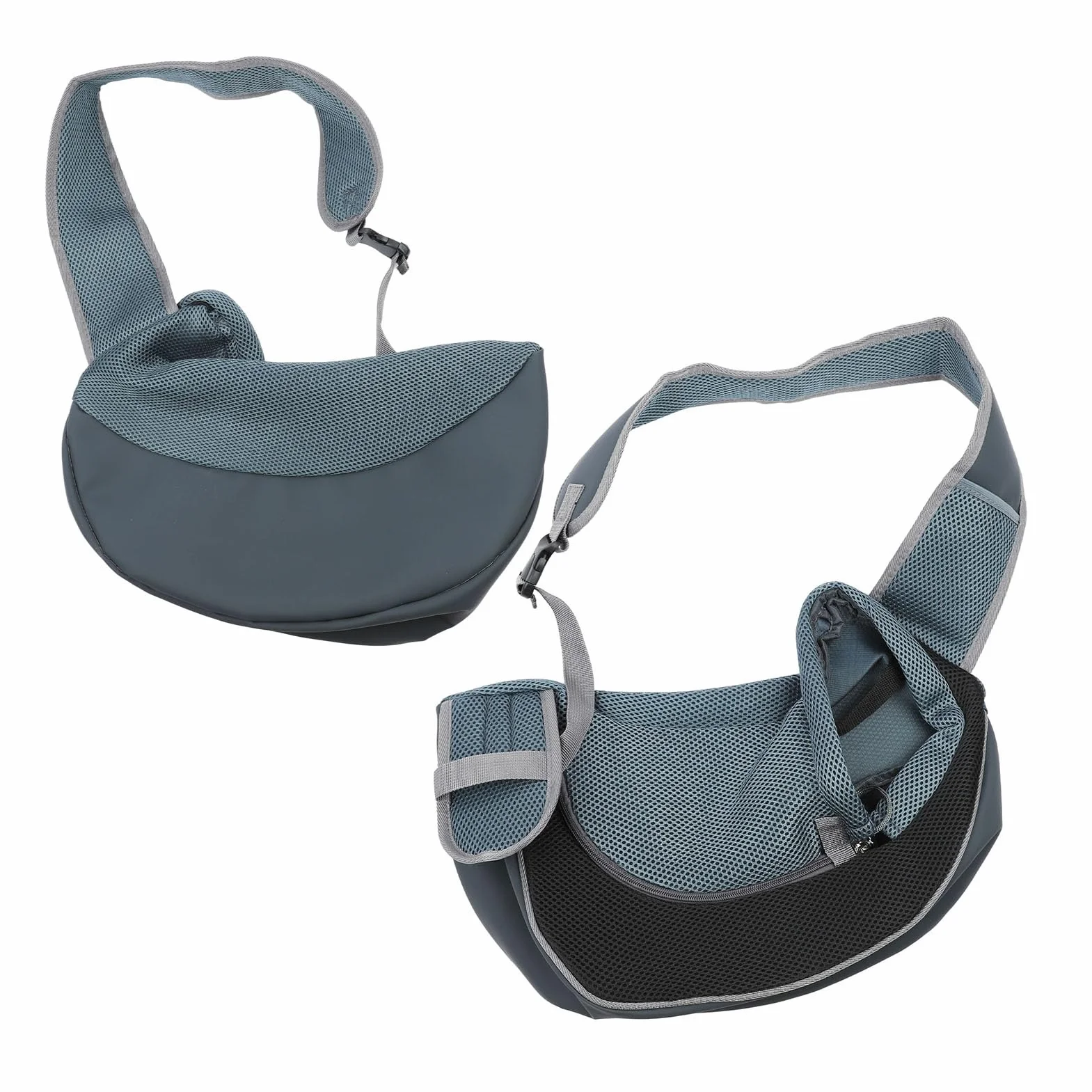 Pet Sling Torba Transportowa, Pet Sling Oddychająca Siatka Przenośna Pojedyncza Torba na ramię Nosidełko dla Psa do Podróży na Zewnątrz (Czarny)