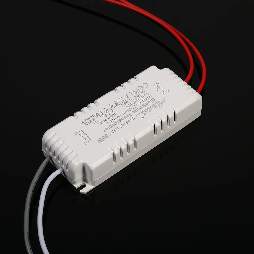 MOKT Transformator 220 V, 12 V, 105 W, transformator elektroniczny 105 W, trwały uniwersalny przetwornica napięcia do lamp LED
