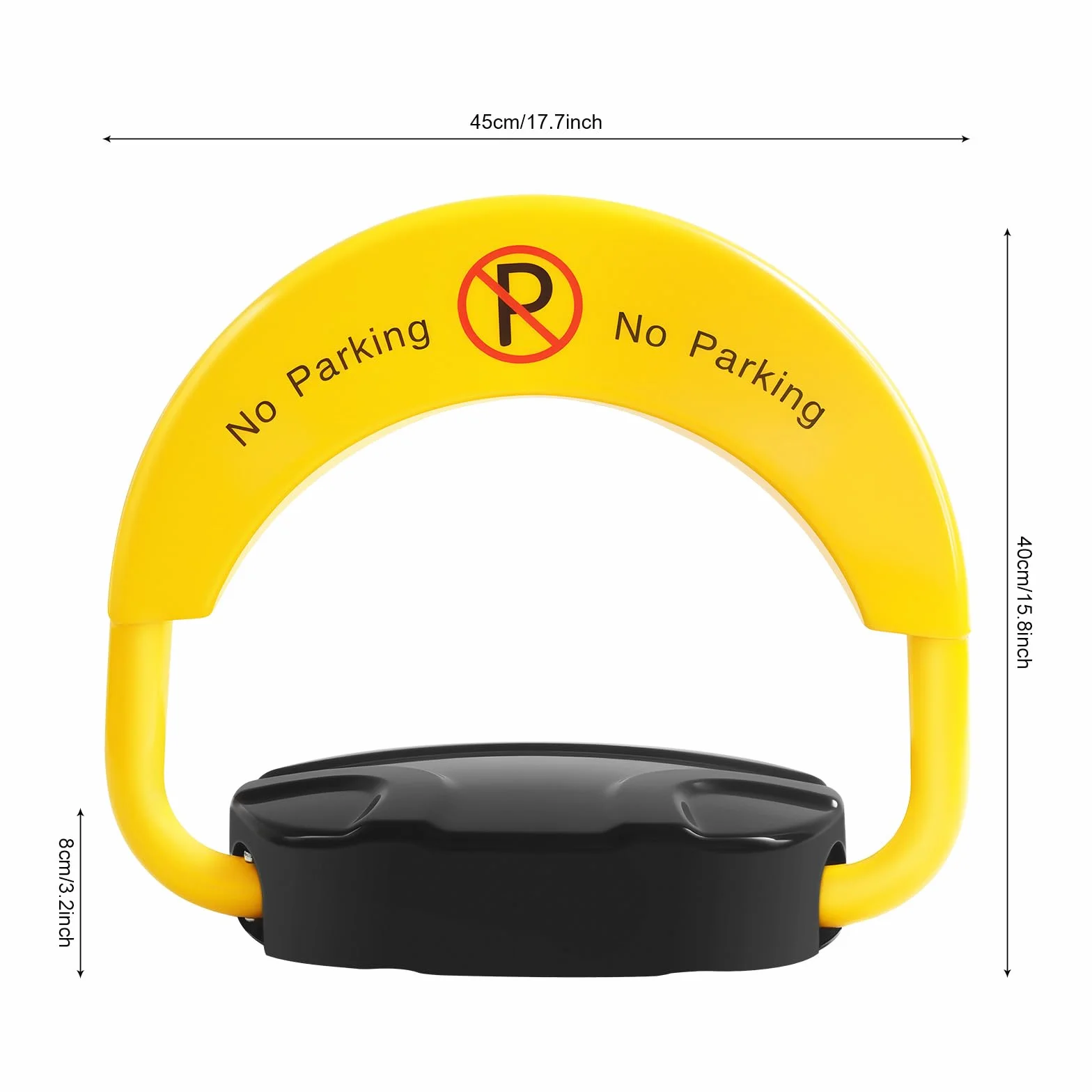 Elektryczna blokada parkingowa z pilotem Składana 45x40 cm alarm