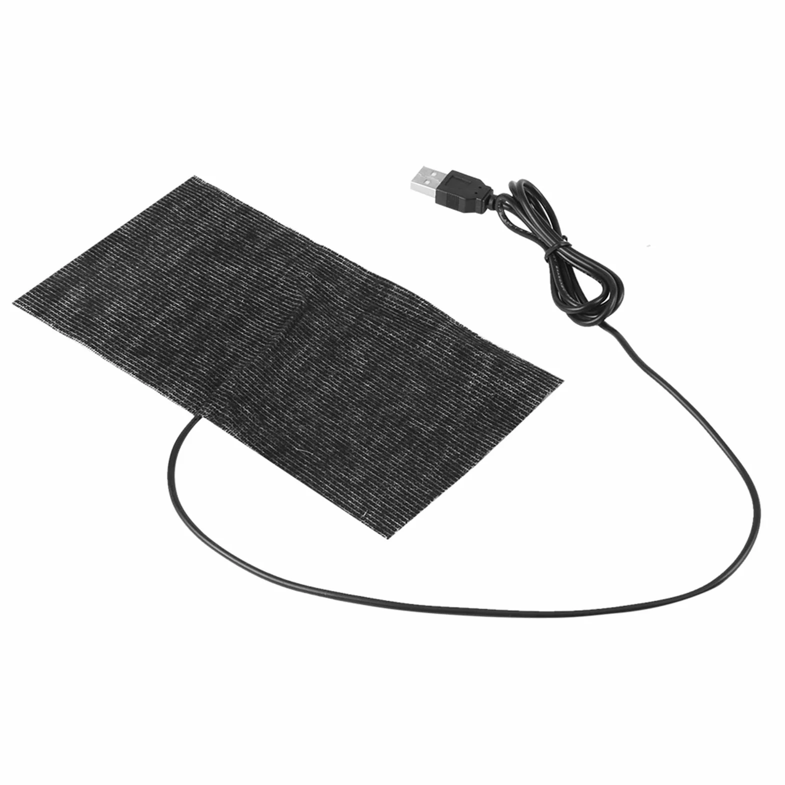 Gedourain 1 szt. Czarna Mata Grzewcza z Włókna Węglowego 5 V USB 20x10 Cm Pad Ciepły Koc na Ramiona, szyję, talię, Plecy, Brzuch i poduszkę lub Legowisko dla Zwierząt