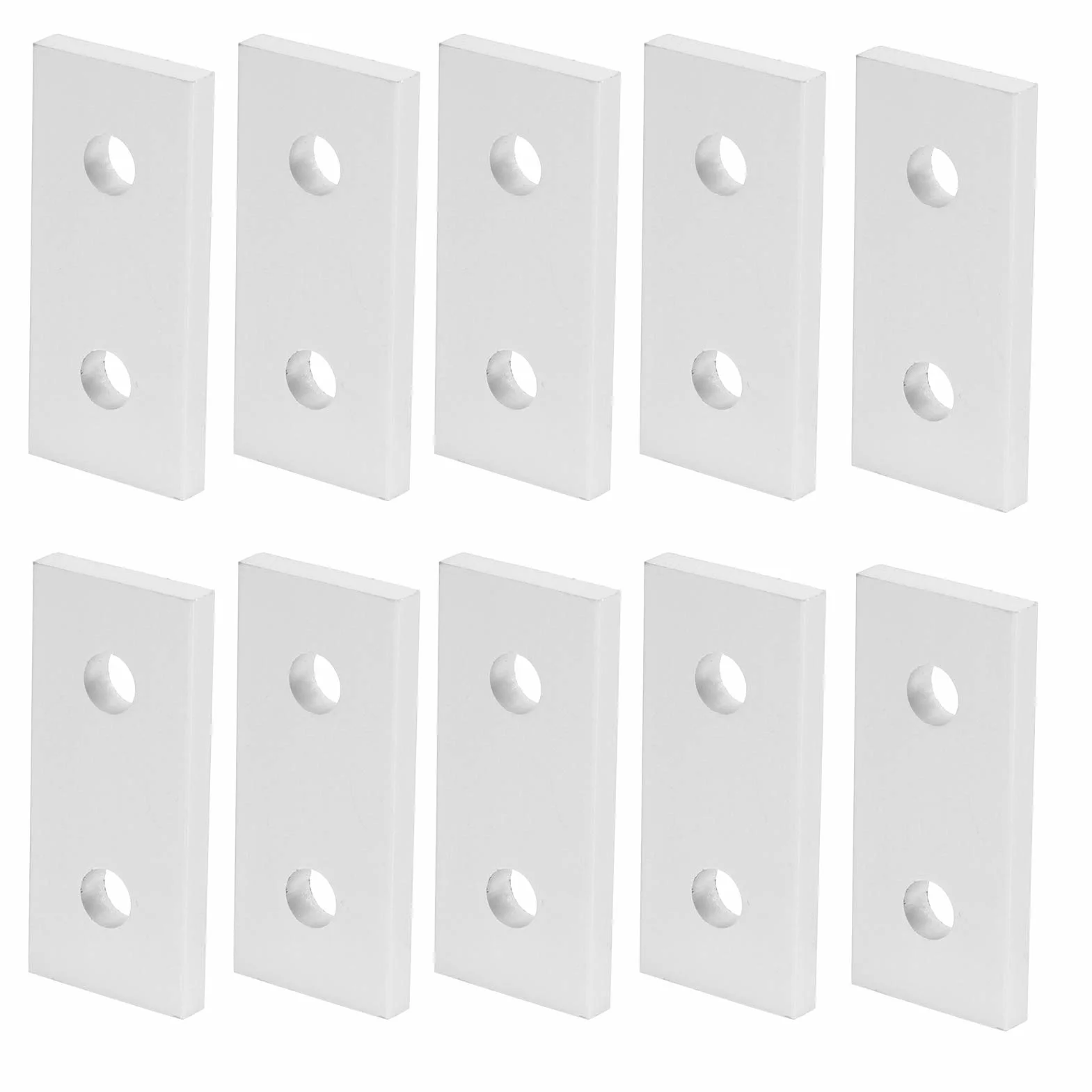 Płyta łącząca aluminiowa do zbrojenia pionowego 2 otwory zestaw 10 sztuk