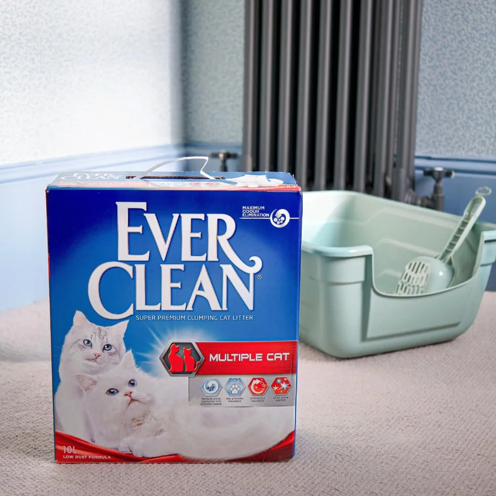 Ever Clean Zbrylający się żwirek dla kota, wielokrotny kot, pachnący dla długotrwałej świeżości, niezrównana wytrzymałość na zbrylanie, 10L
