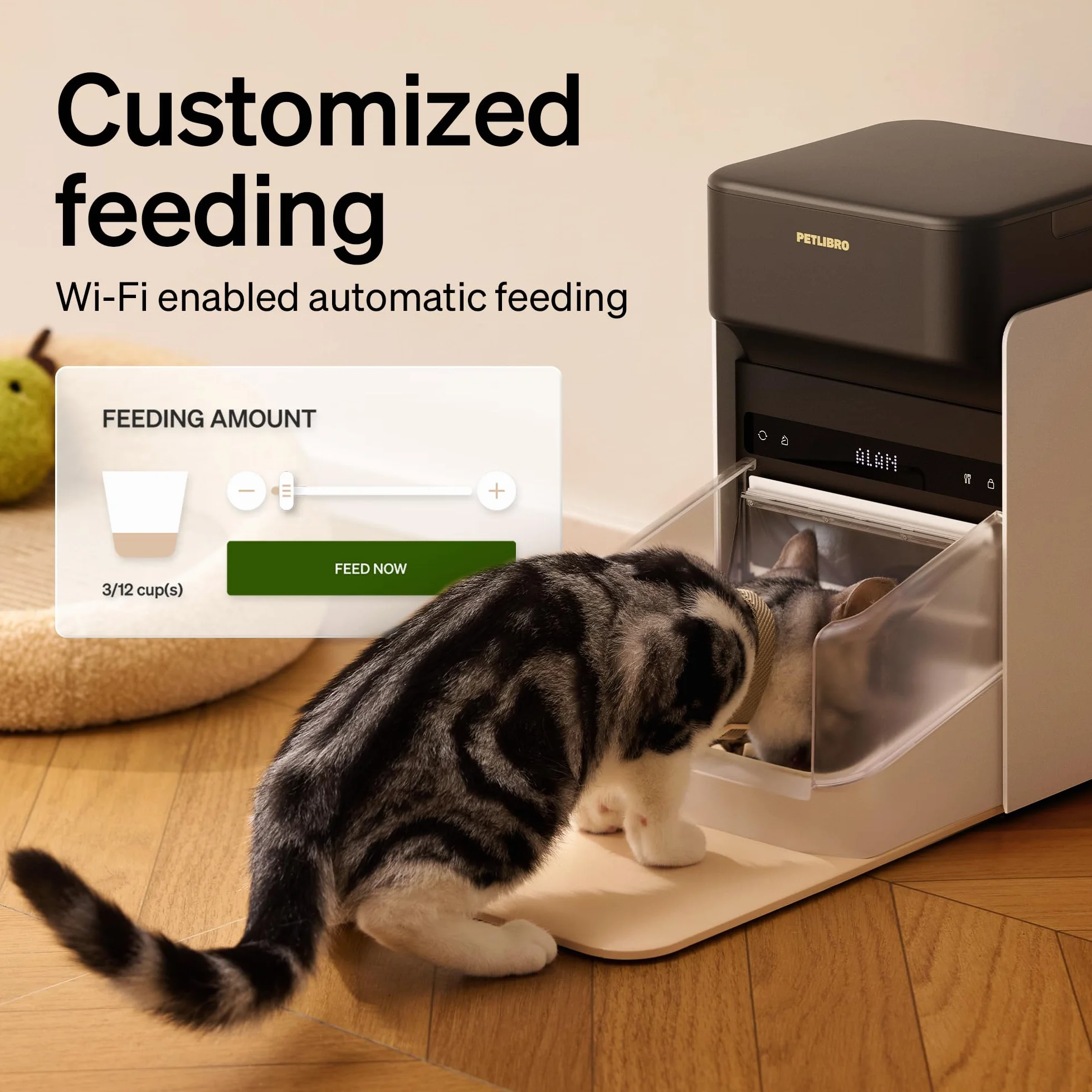 PETLIBRO RFID Automat do Karmy dla Kotów, 5 G, Wi-Fi, Automatyczny Dozownik Karmy dla Zwierząt Domowych z Aplikacją, 1-10 Posiłków, 3 L