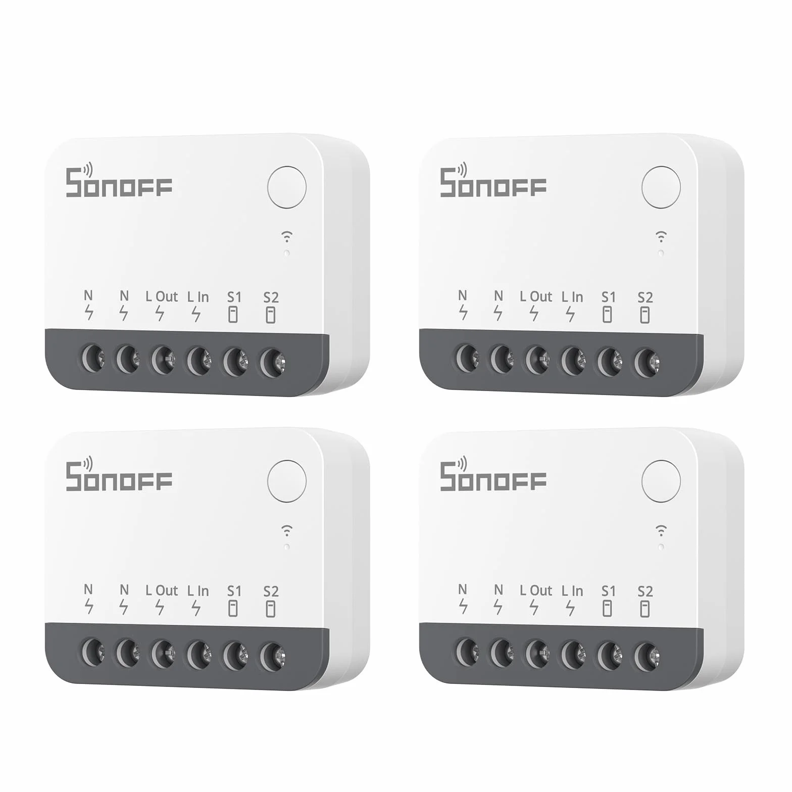SONOFF Zigbee Smart Switch, współpracuje z Alexa i Google Home, 4 sztuki, wymaga ZigBee Gateway, wymaga neutralnego przewodzenia