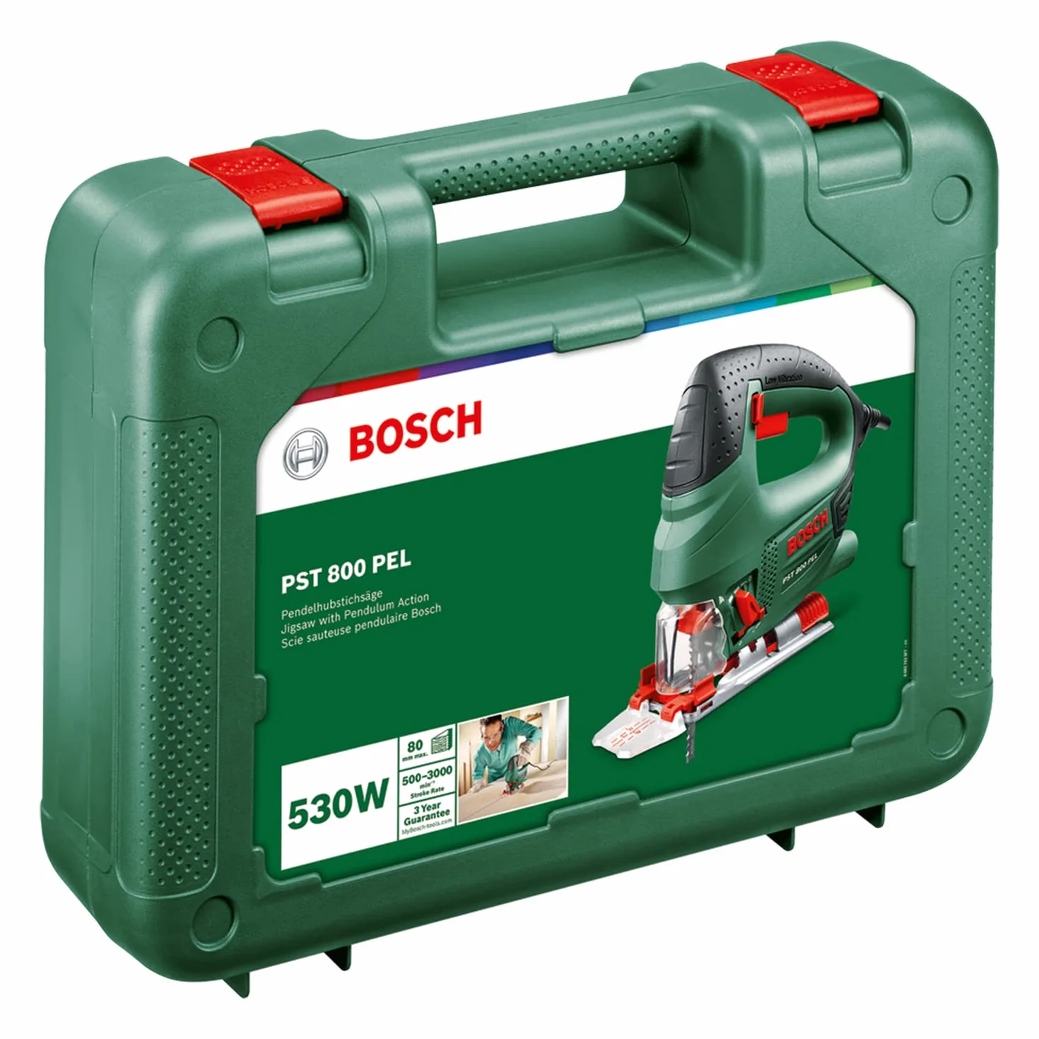 Bosch Wyrzynarka PST 800 PEL (530 W, w walizce)