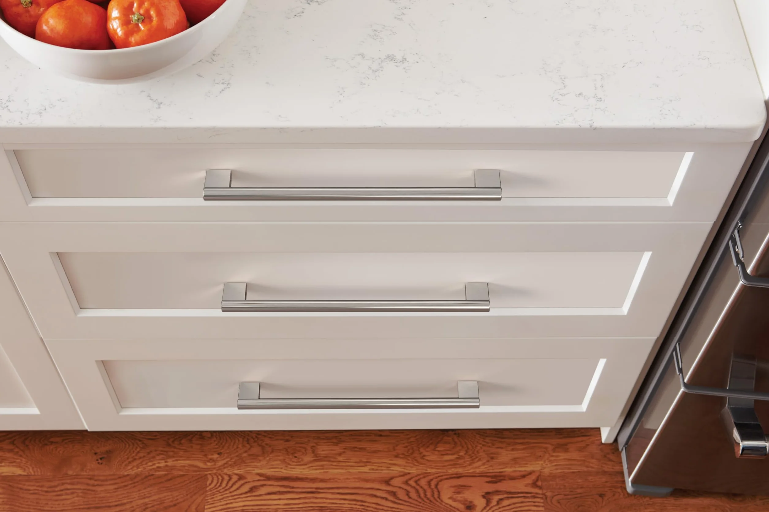 Amerock Versa 10-1/16 inch (256mm) Center-to-Center Satin Nickel Cabinet Pull, BP55532G10