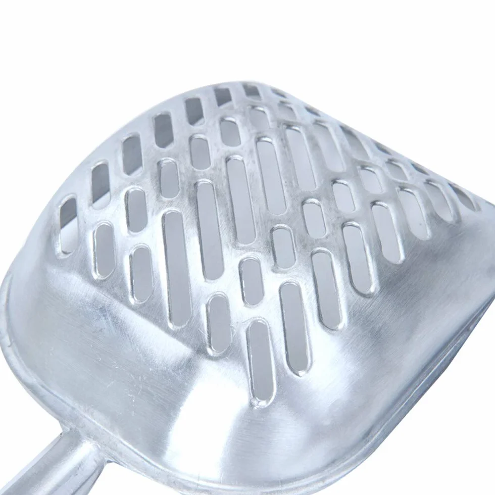 DIGIFLEX Łopatka do kulek dla kotów - duża taca o wielkości metalowej - do zbierania i czyszczenia kuwetek - długi uchwyt