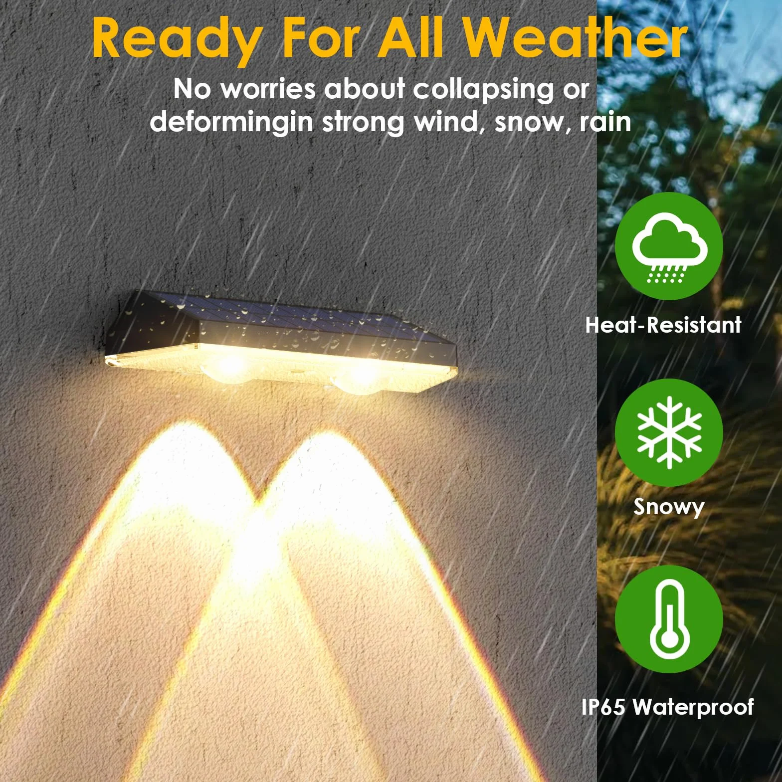 Auting Zewnętrzne lampy ścienne solarne, 8 szt., IP65 wodoszczelne lampy solarne do ogrodu, ciepłe białe światło / zimne białe światło, 3 tryby, solarna lampa ścienna