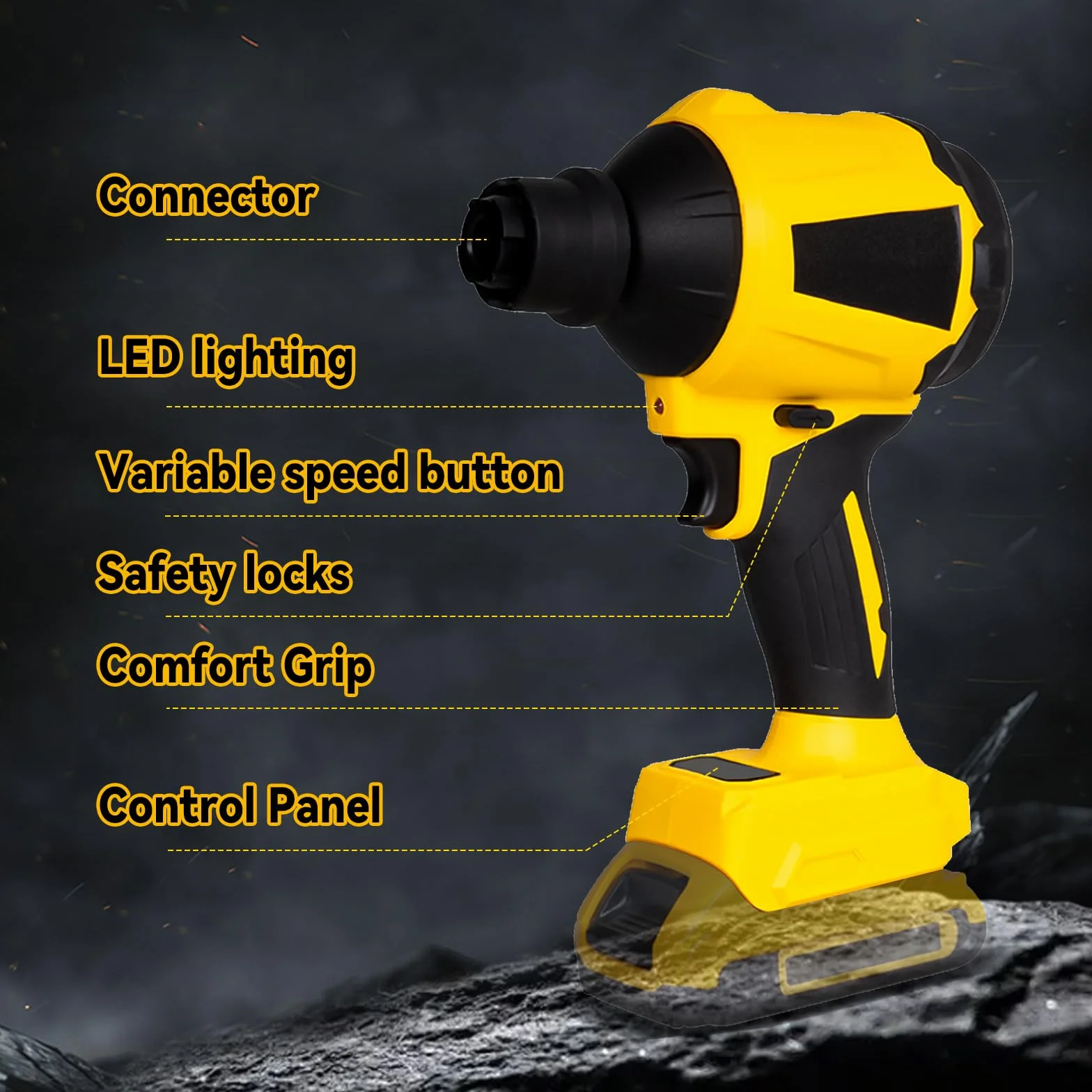 Dewalt bezprzewodowa dmuchawa 20V 1000W 40000 obr/min LED 8 dysz