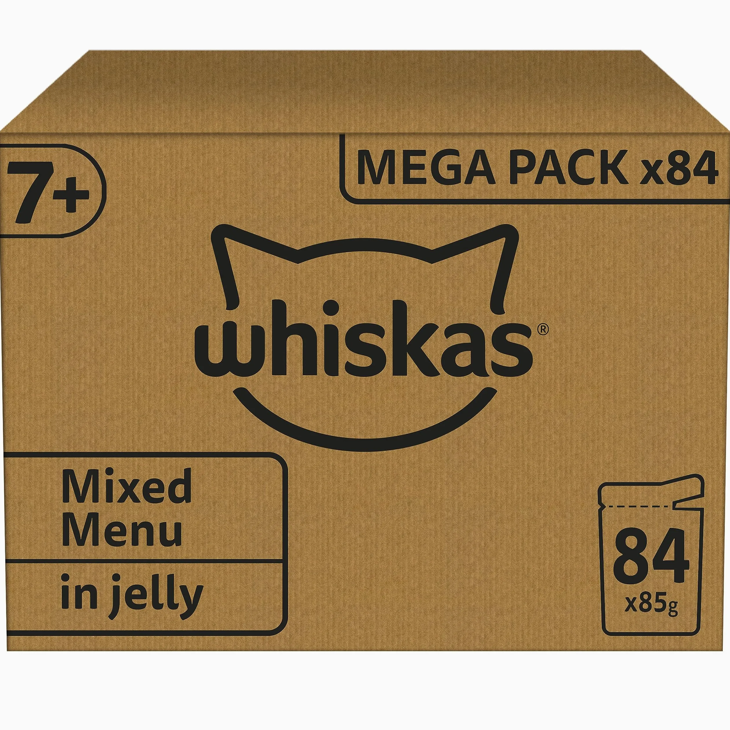 Whiskas Senior 7+ mokra karma dla kotów, mieszany wybór, galaretka, 84 x 85 g