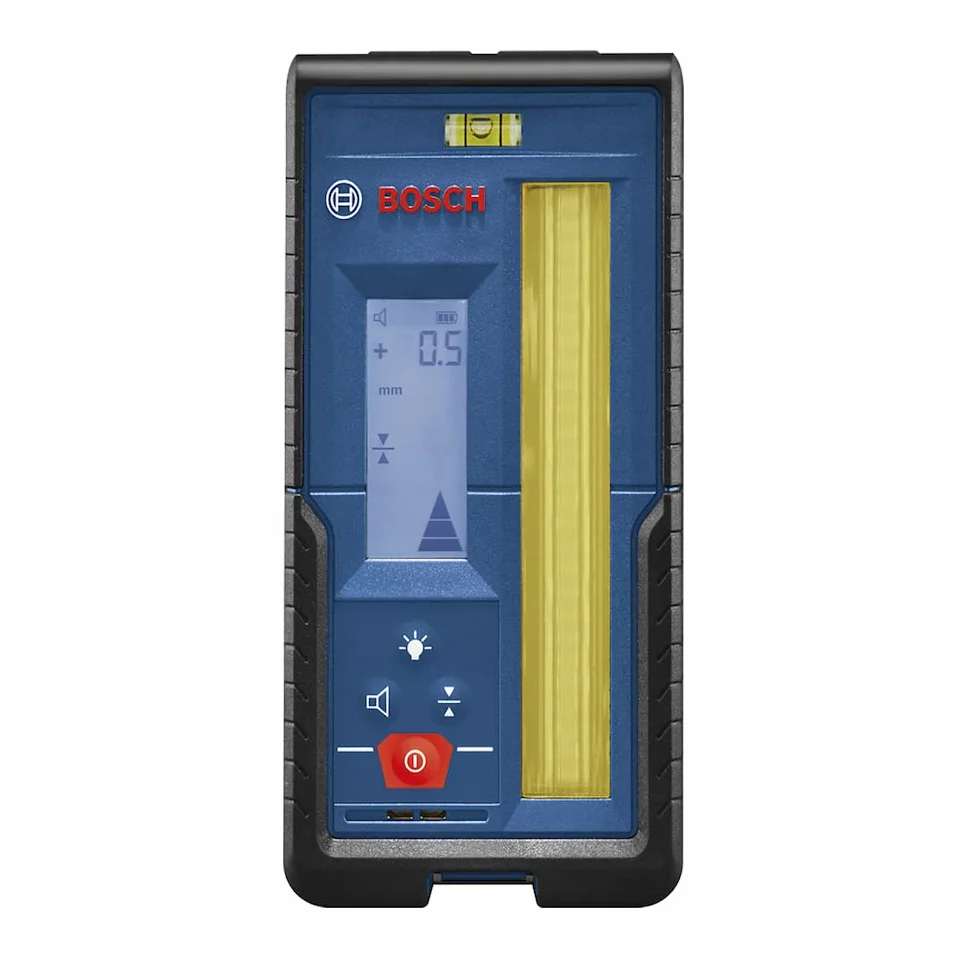 Odbiornik laserowy LR 45 Bosch Professional (czerwona i zielona wiązka, uchwyt odbiornika RB 45, 2 baterie AA, zakres pracy: do 300 m (średnica))