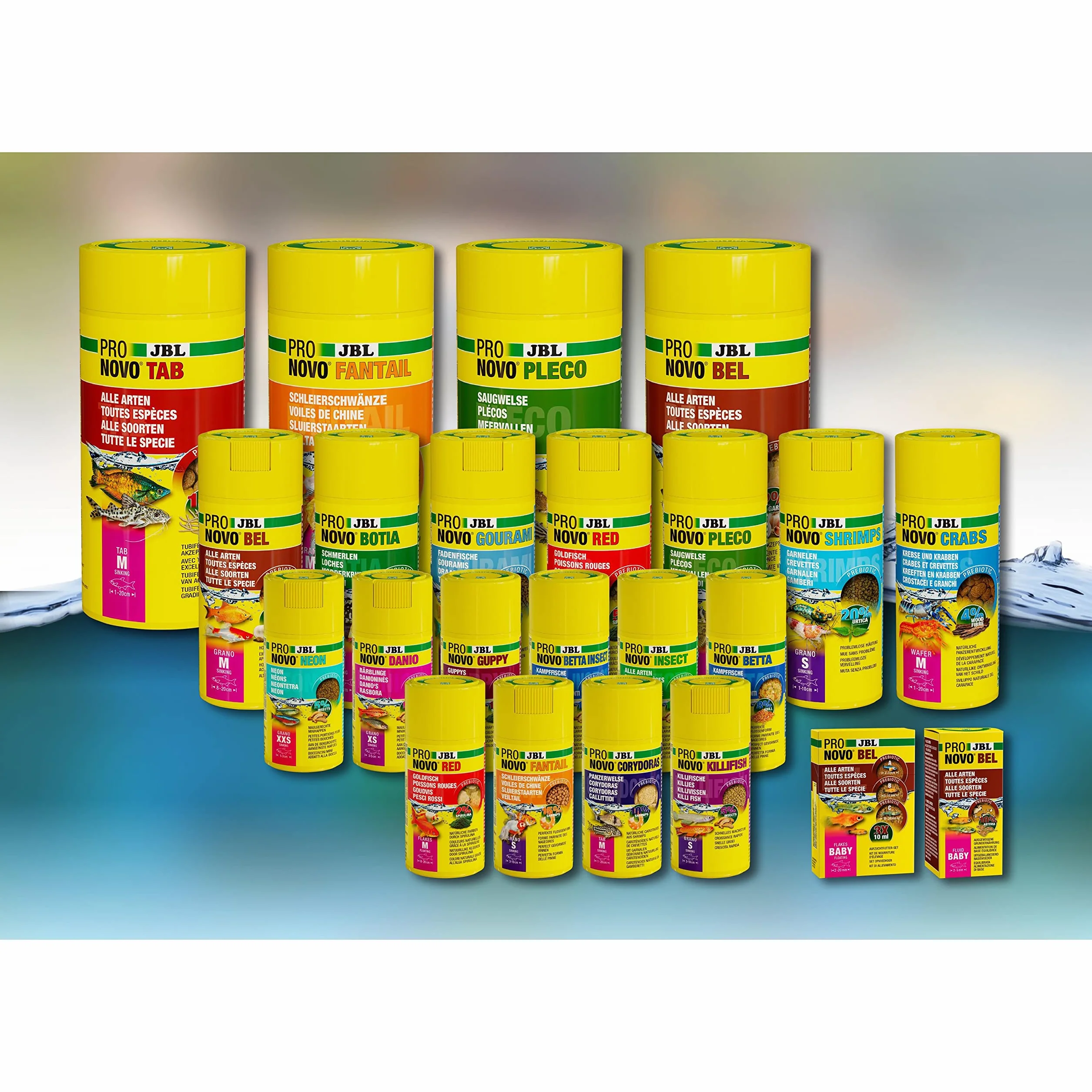 JBL PRONOVO BEL FLAKES, główny pokarm dla wszystkich ryb akwariowych 3-10 cm, płatki pokarmu dla ryb, rozmiar S, 100 ml