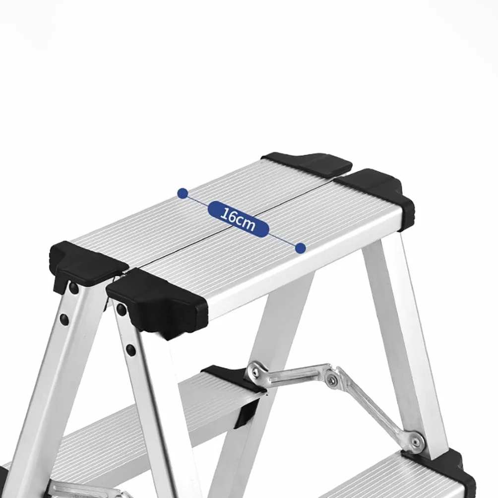 TREPPE Aluminiowa drabina składana dwustronna nożycowa 3 stopnie