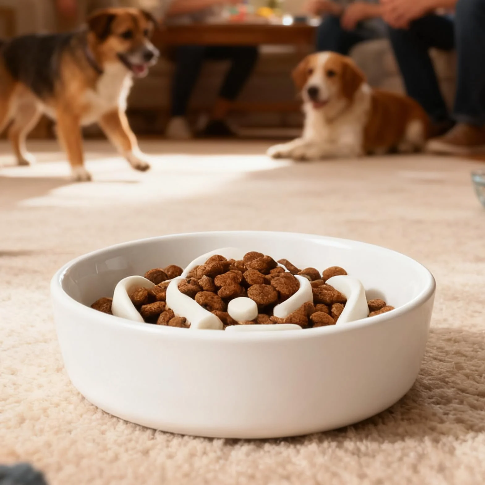 Dog Bowl Slow Feeder Interactive Feeding Game Puzzle Bowls Healthy Eating Prevents Bloating Choking Pet Bowl