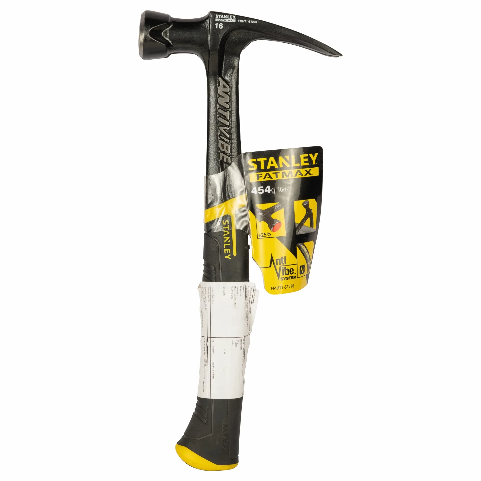 Stanley Antivibe All Steel Rip Młotek, Czarny/Żółty, 450 g