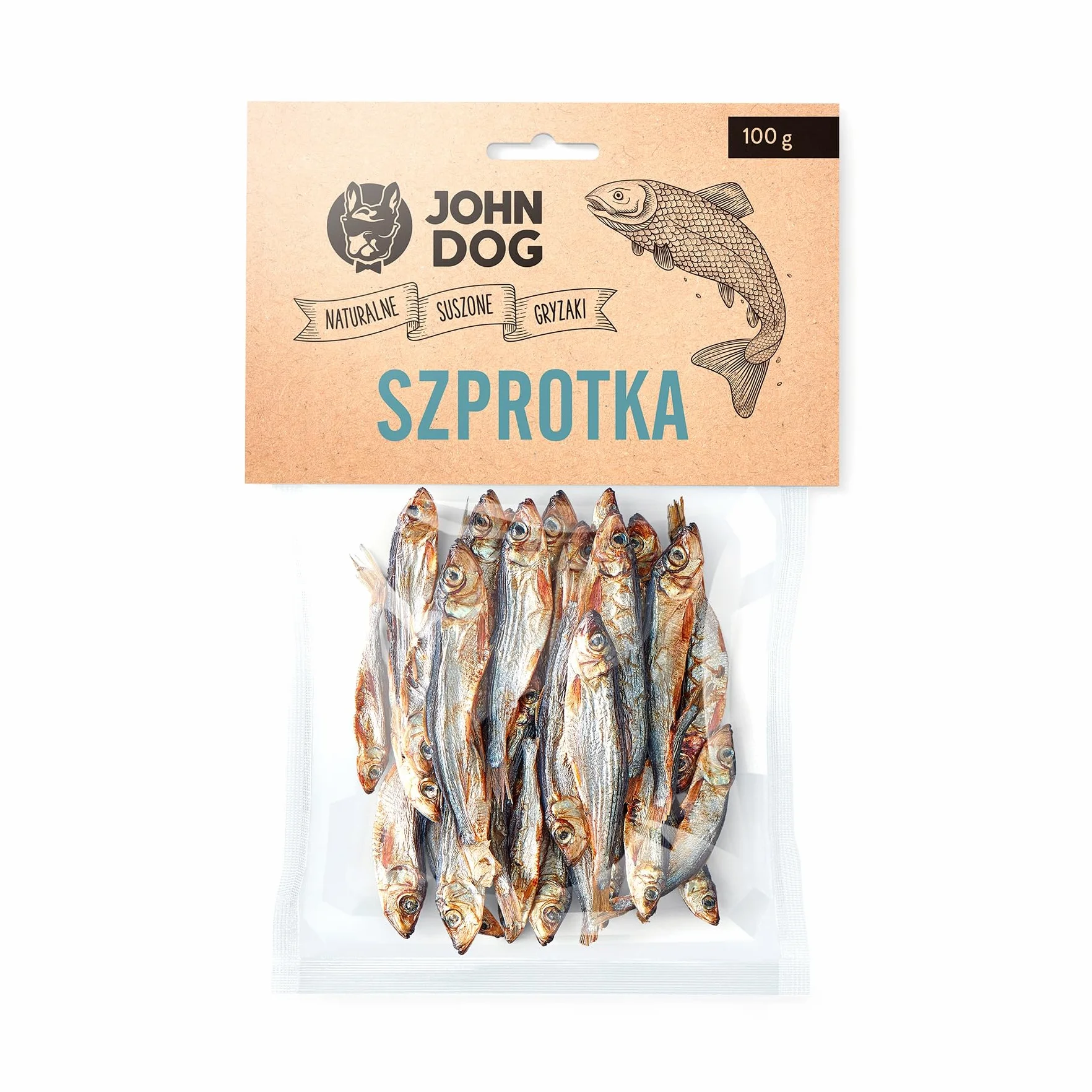 JOHN DOG SMAKOŁYKI GRYZAKI NATURALNE ALL Szprotka 100g