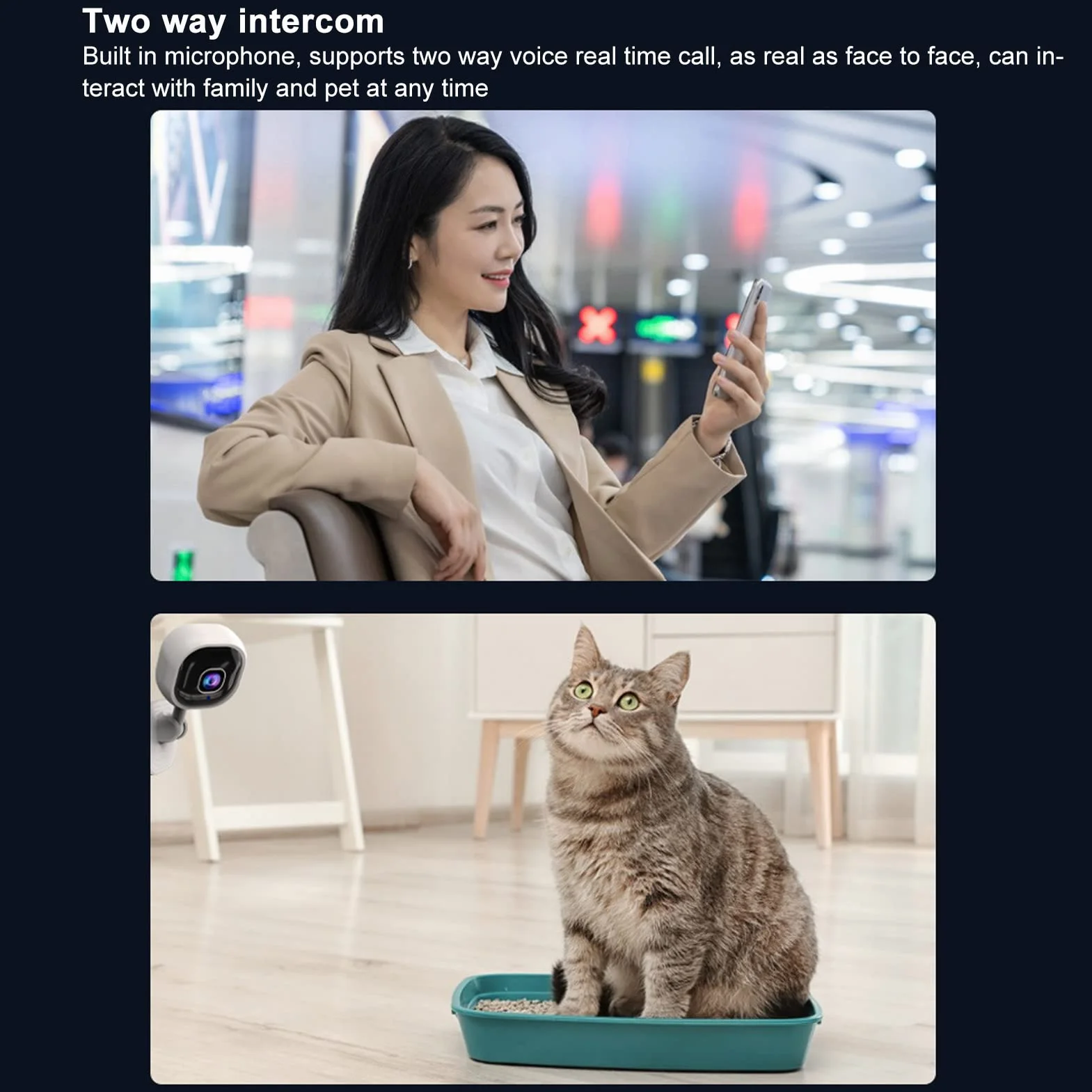 Inteligentna Kamera Bezpieczeństwa Wi-Fi 1080P HD z Noktowizorem i Wykrywaczem Ruchu