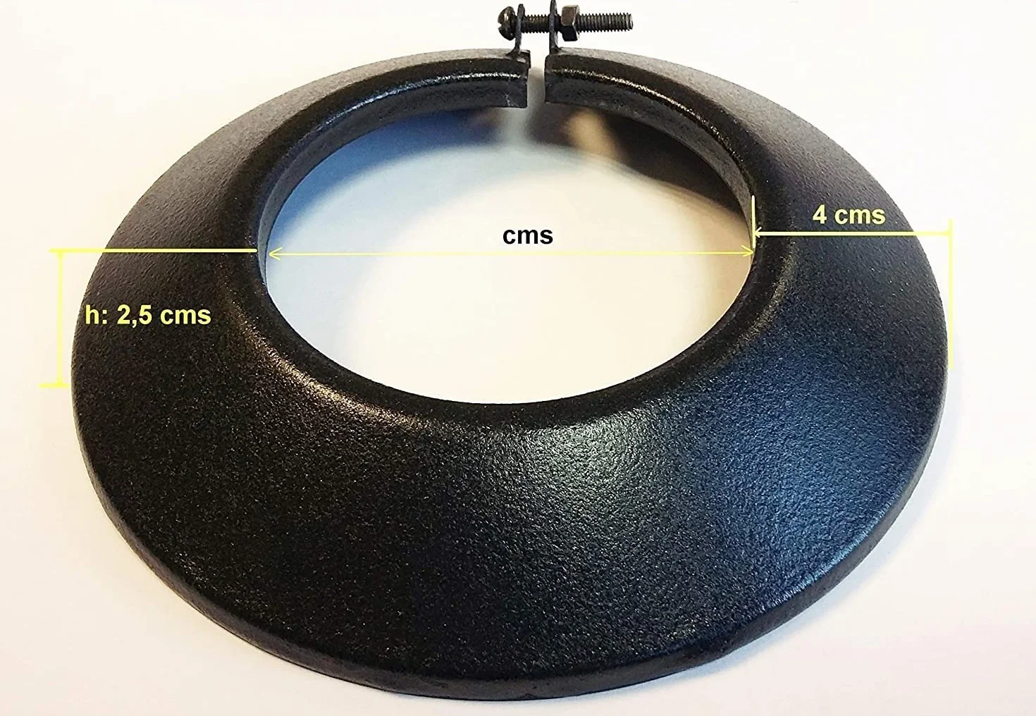 Czarna glazura 900 ° C-Ø 120 mm rozeta do kominków i kominków