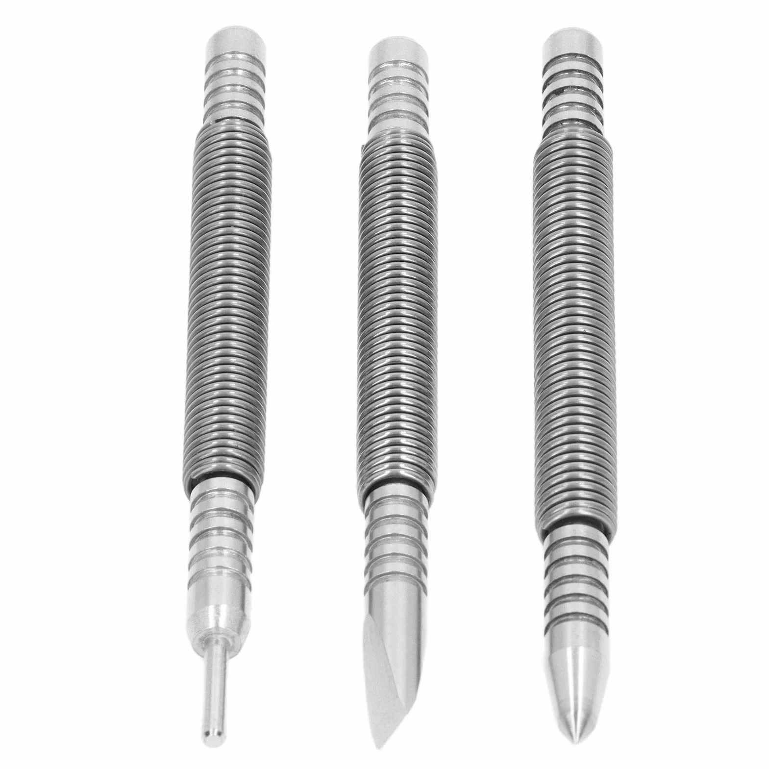 Wiosenny Dziurkacz do Gwoździ Zestaw Sworzni Zawiasów Demontaż Counter Punch 3 szt. Wybijak Sprężynowy Metal 3500 Psi 3 szt. Stal Węglowa Drewno Stal Węglowa Metal Tarcica Koła