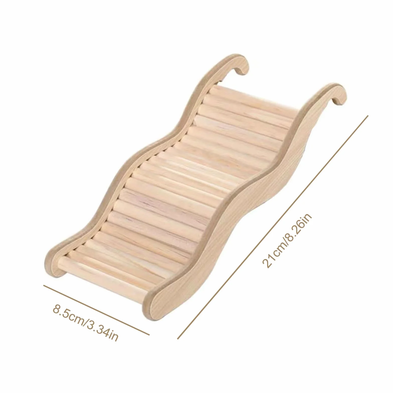 Akcesoria dla chomików, 21 x 8,5 cm, akcesoria dla świnek morskich, zabawka dla chomików i akcesoria do klatki na szczury, z wyselekcjonowanego, oryginalnego drewna